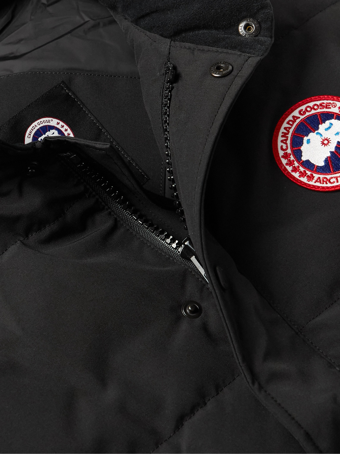 Shop Canada Goose Slim-fit Freestyle Crew Quilted Arctic Tech Down Gilet In Black