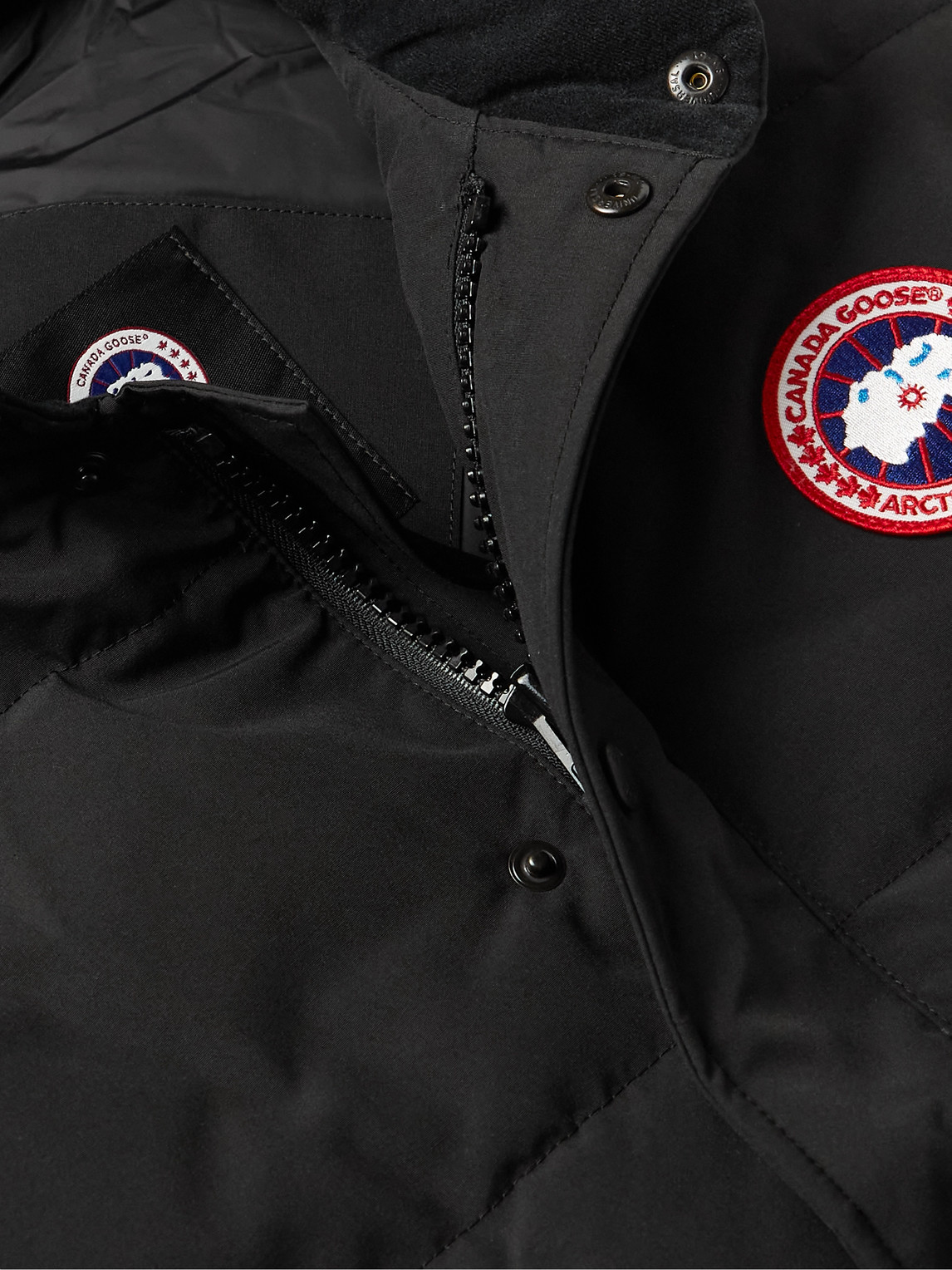 Shop Canada Goose Slim-fit Freestyle Crew Quilted Arctic Tech® Down Gilet In Black