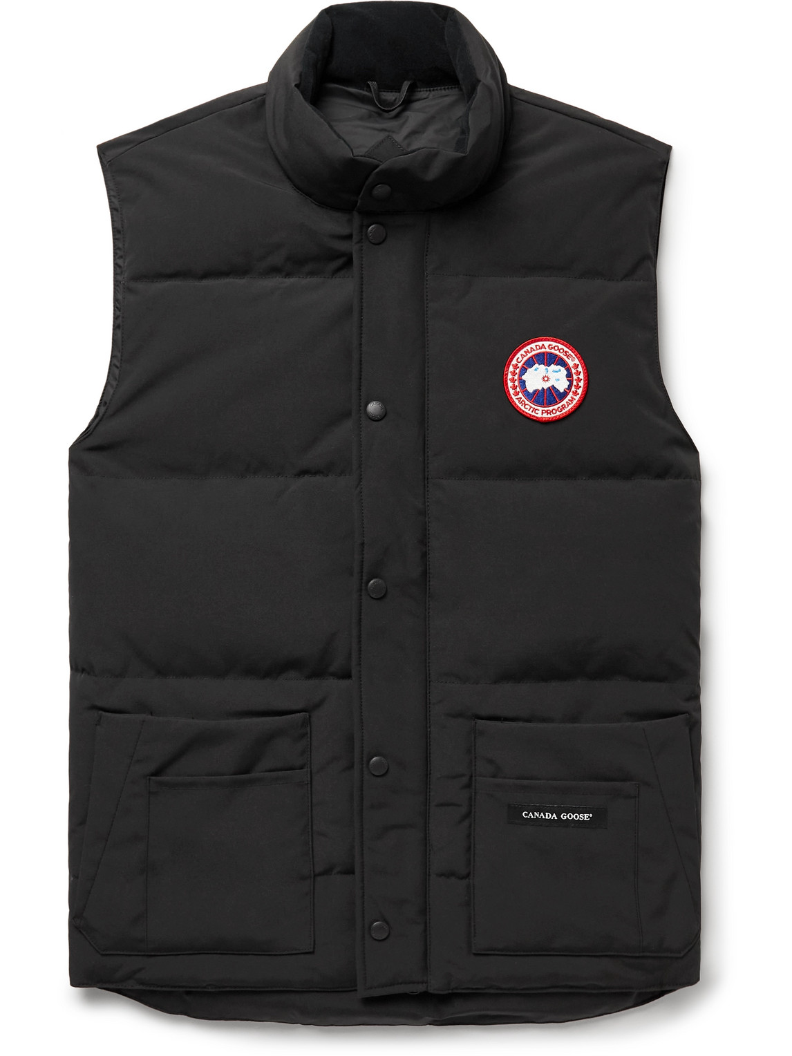 Shop Canada Goose Slim-fit Freestyle Crew Quilted Arctic Tech® Down Gilet In Black