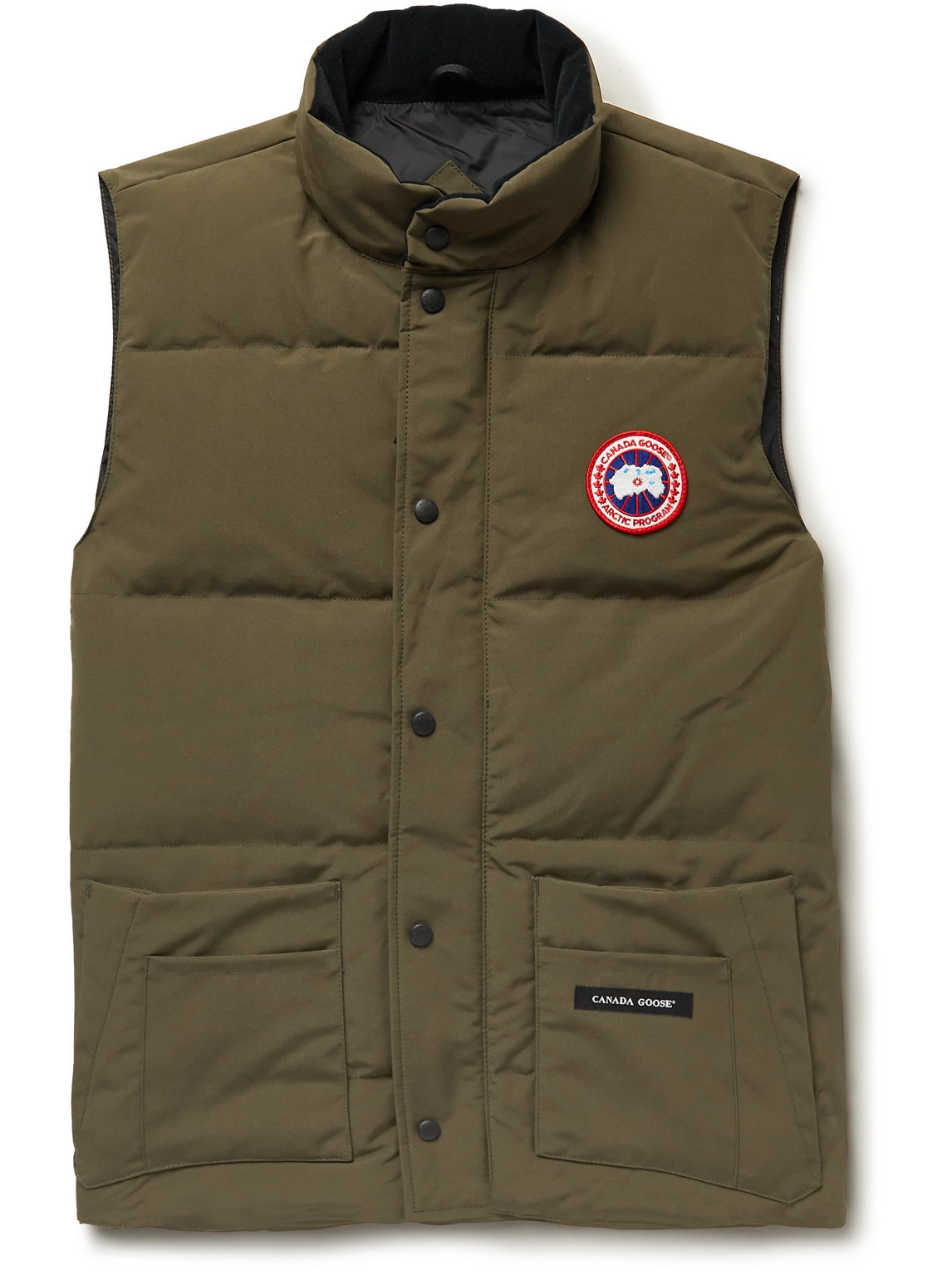 Shop Canada Goose Slim-fit Freestyle Crew Quilted Arctic Tech Down Gilet In Green