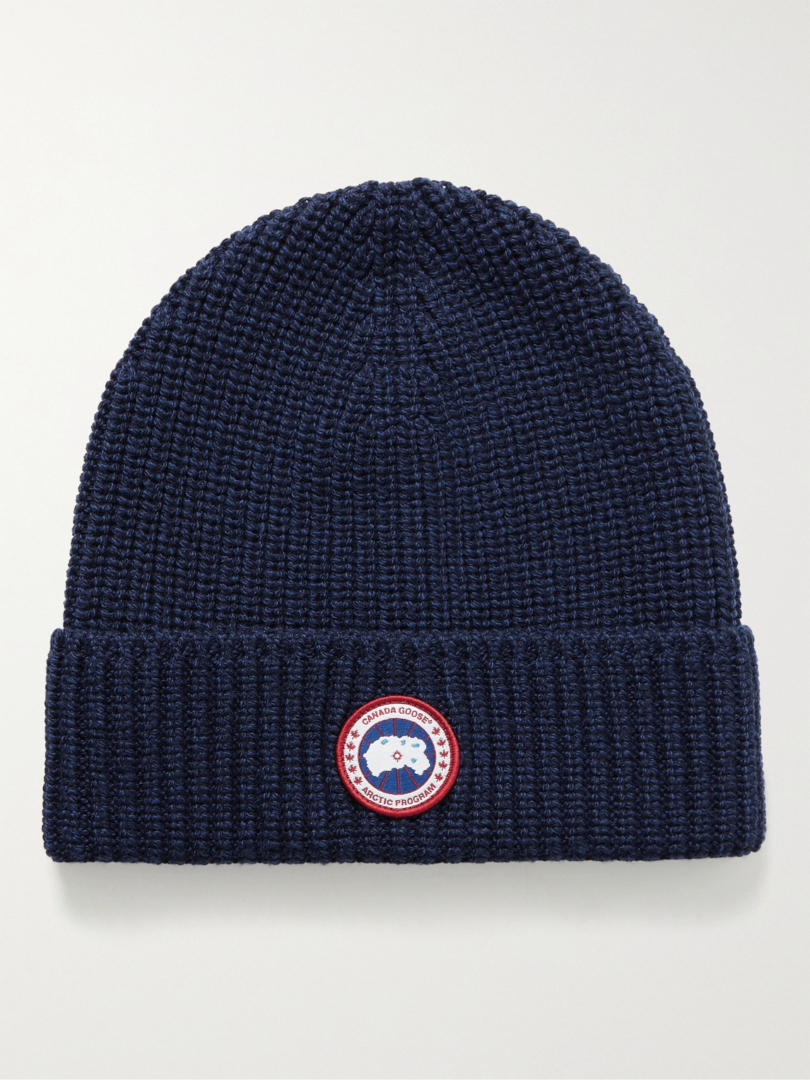 Canada Goose Logo-Appliquéd Ribbed Wool Beanie - Men