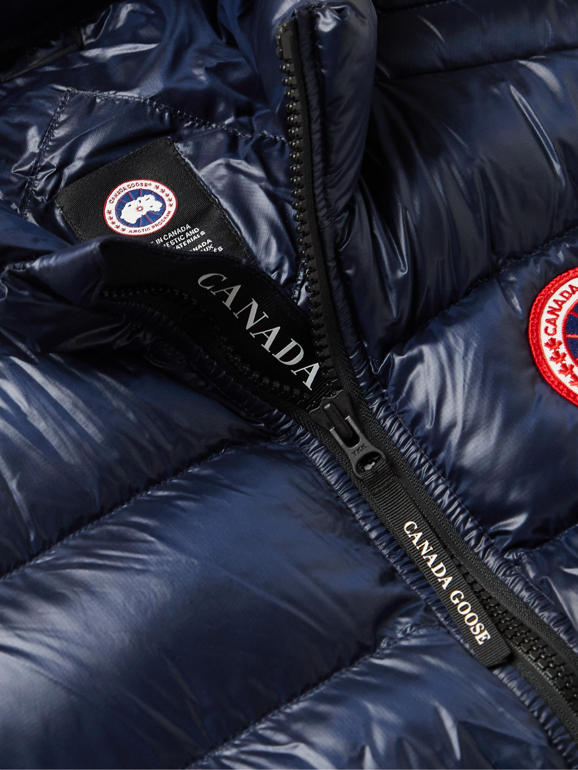 Shop Canada Goose Crofton Slim-fit Quilted Recycled Nylon-ripstop Down Gilet In Blue