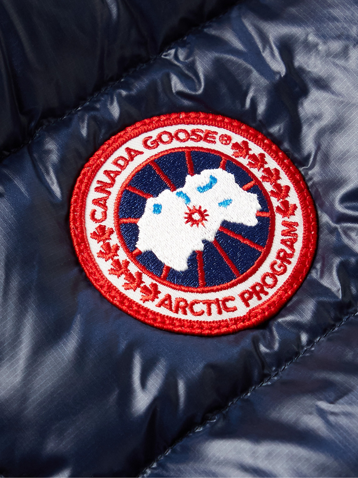 Shop Canada Goose Crofton Slim-fit Quilted Recycled Nylon-ripstop Down Gilet In Blue