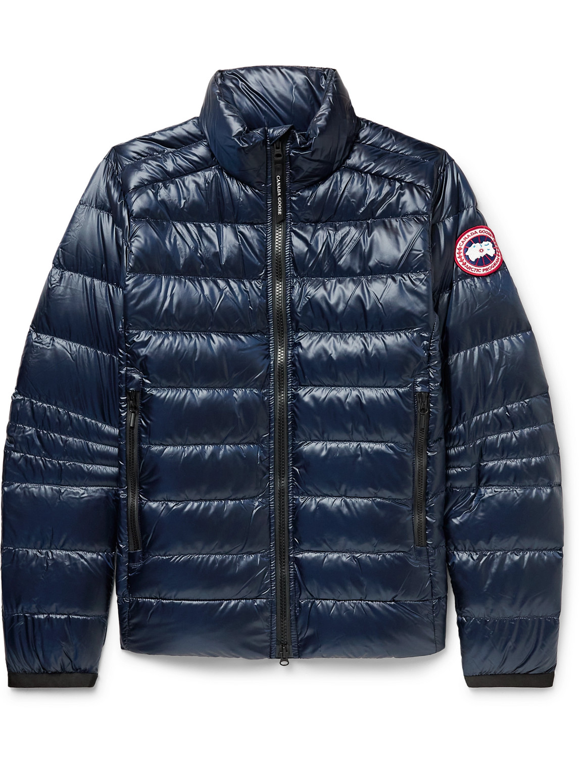 Canada Goose Crofton Slim-fit Quilted Recycled Nylon-ripstop Down Jacket In Blue