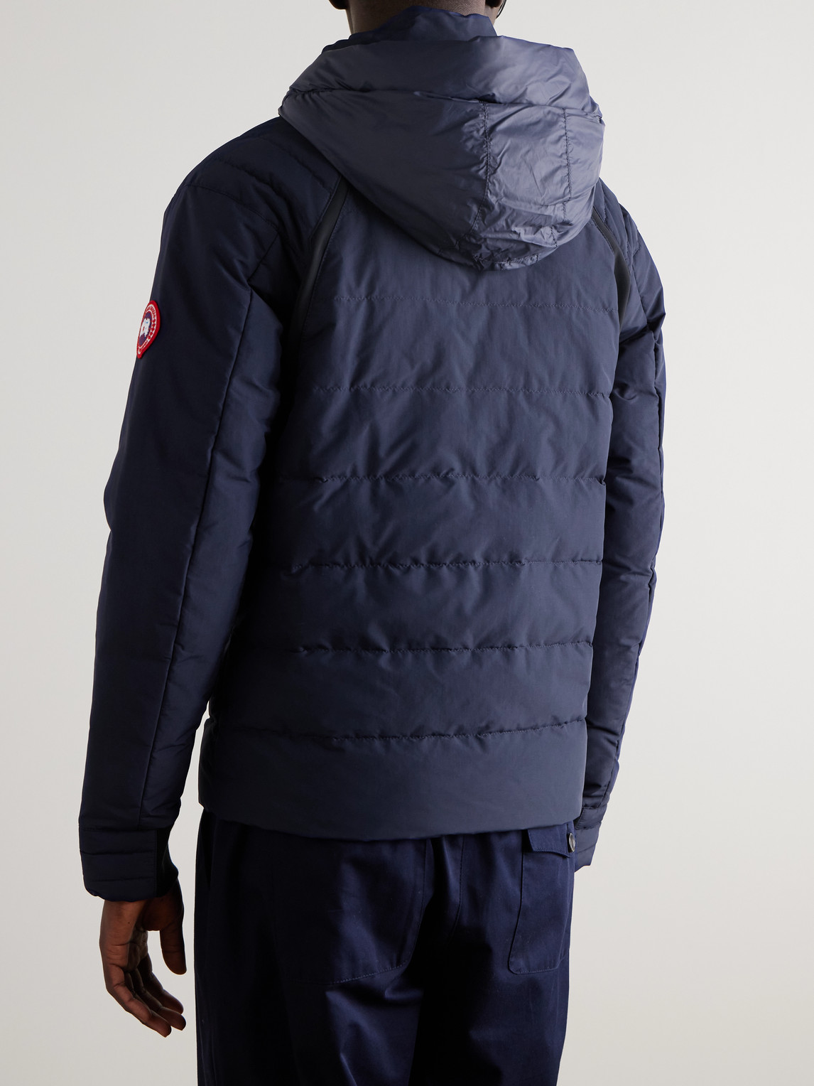 Shop Canada Goose Hybridge Quilted Nylon Hooded Down Jacket In Blue