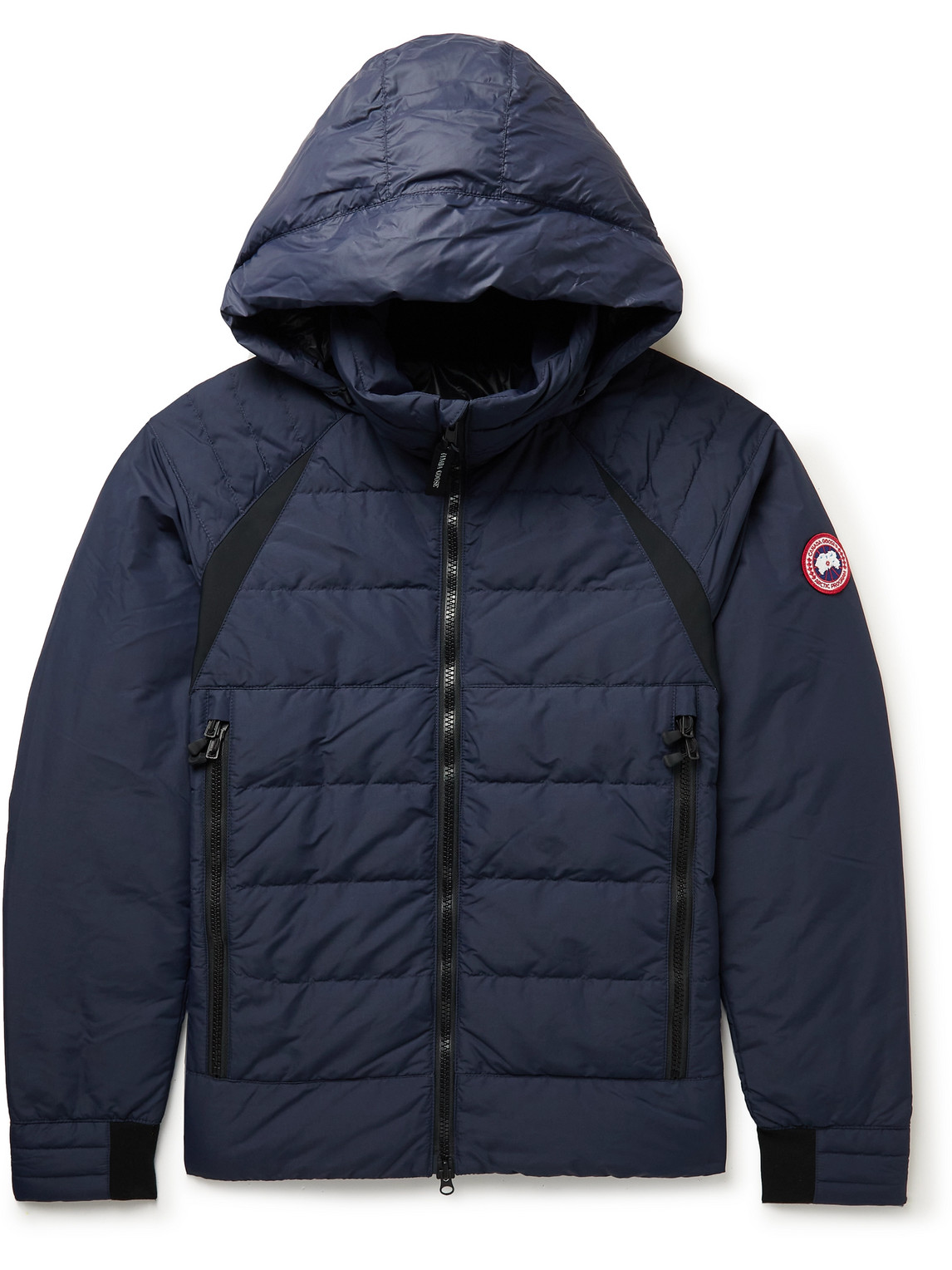 Canada Goose Hybridge Quilted Nylon Hooded Down Jacket In Blue