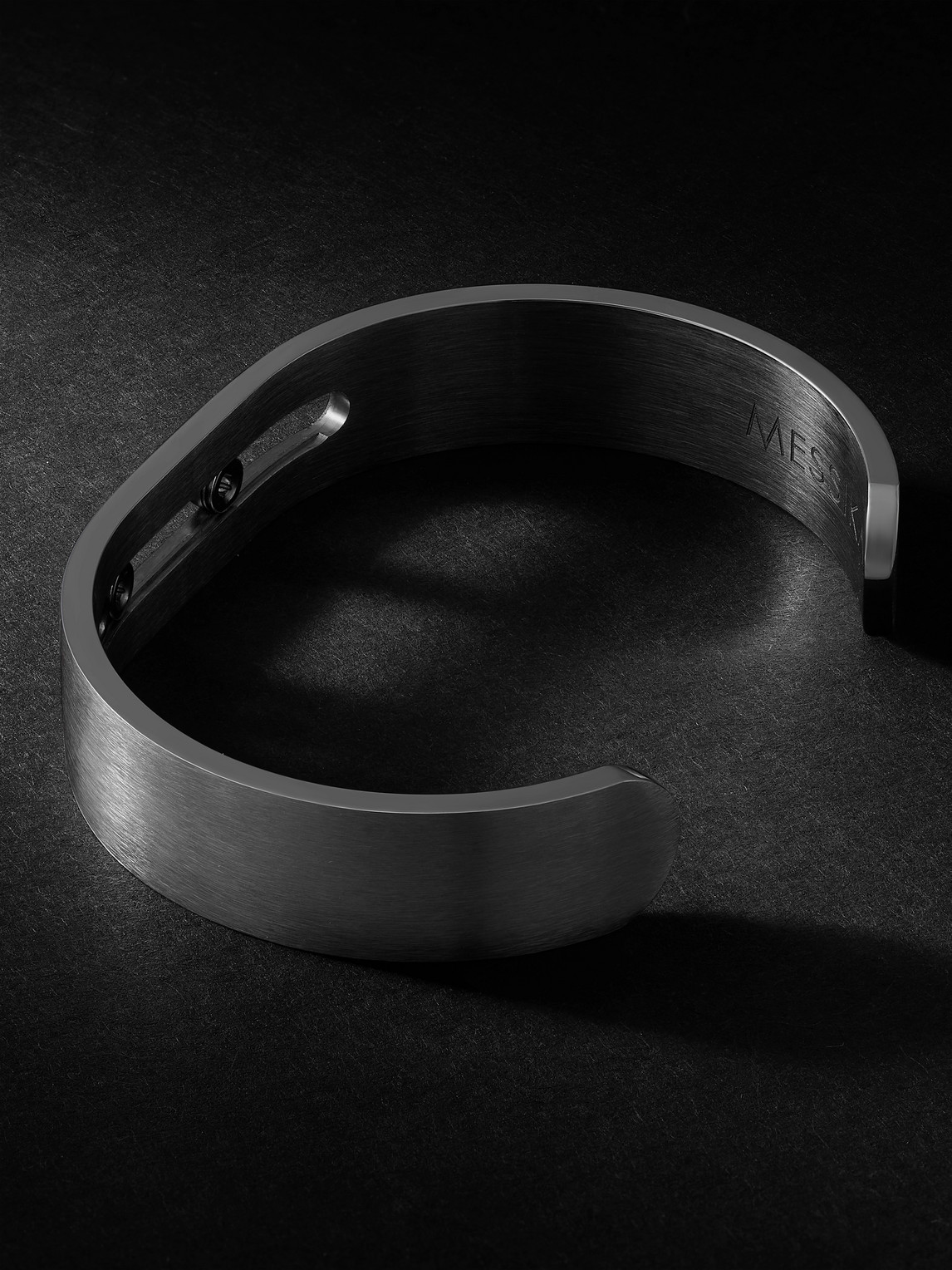 Messika Move Graphite Titanium Diamond Cuff In Gray