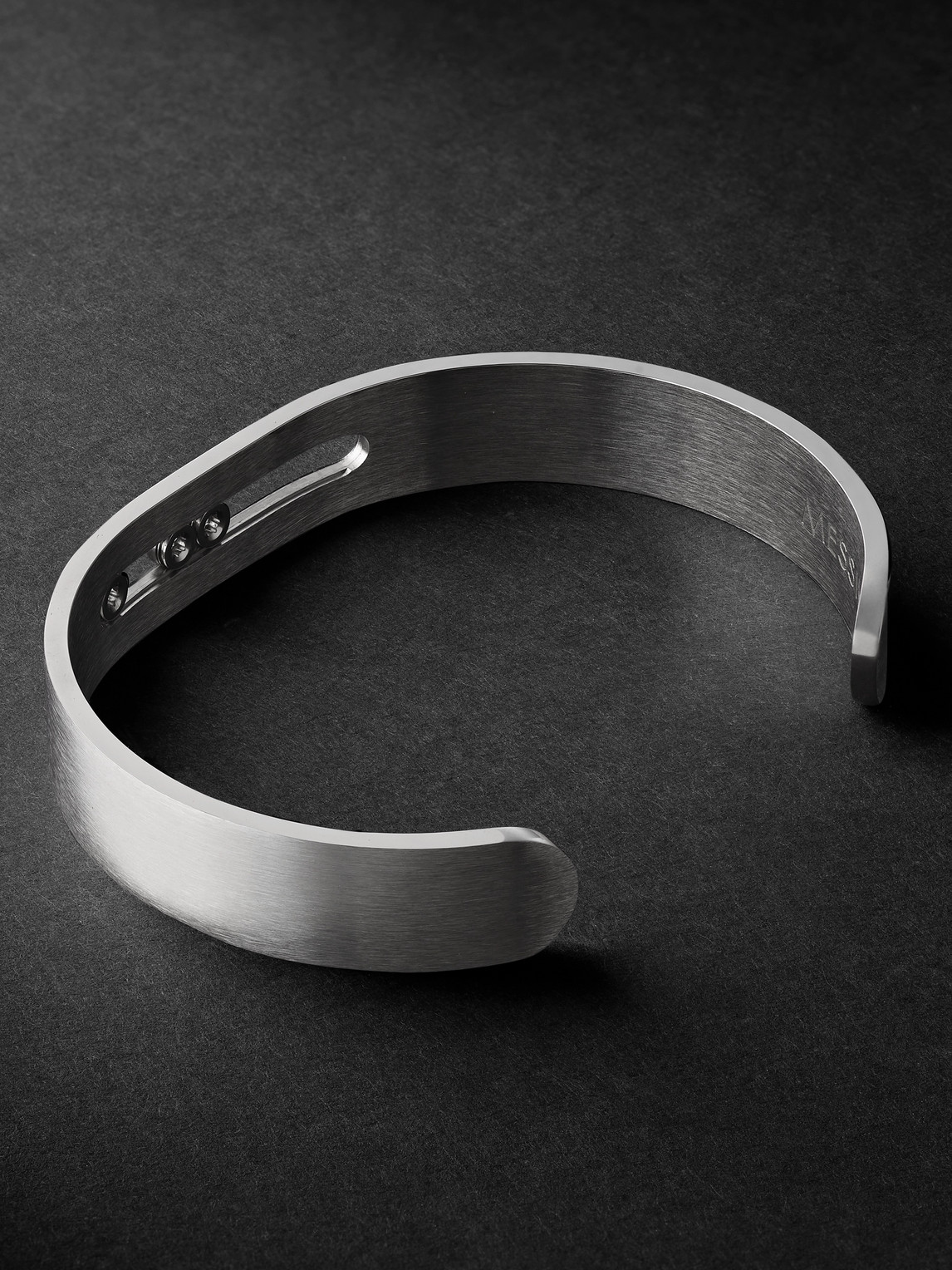 Messika Move Titanium Diamond Cuff In Silver