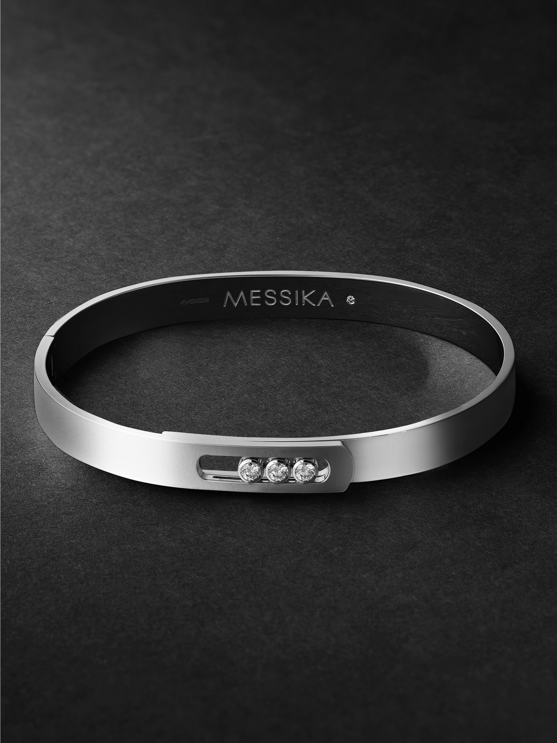 Messika Move Noa White Gold Diamond Bracelet In Silver