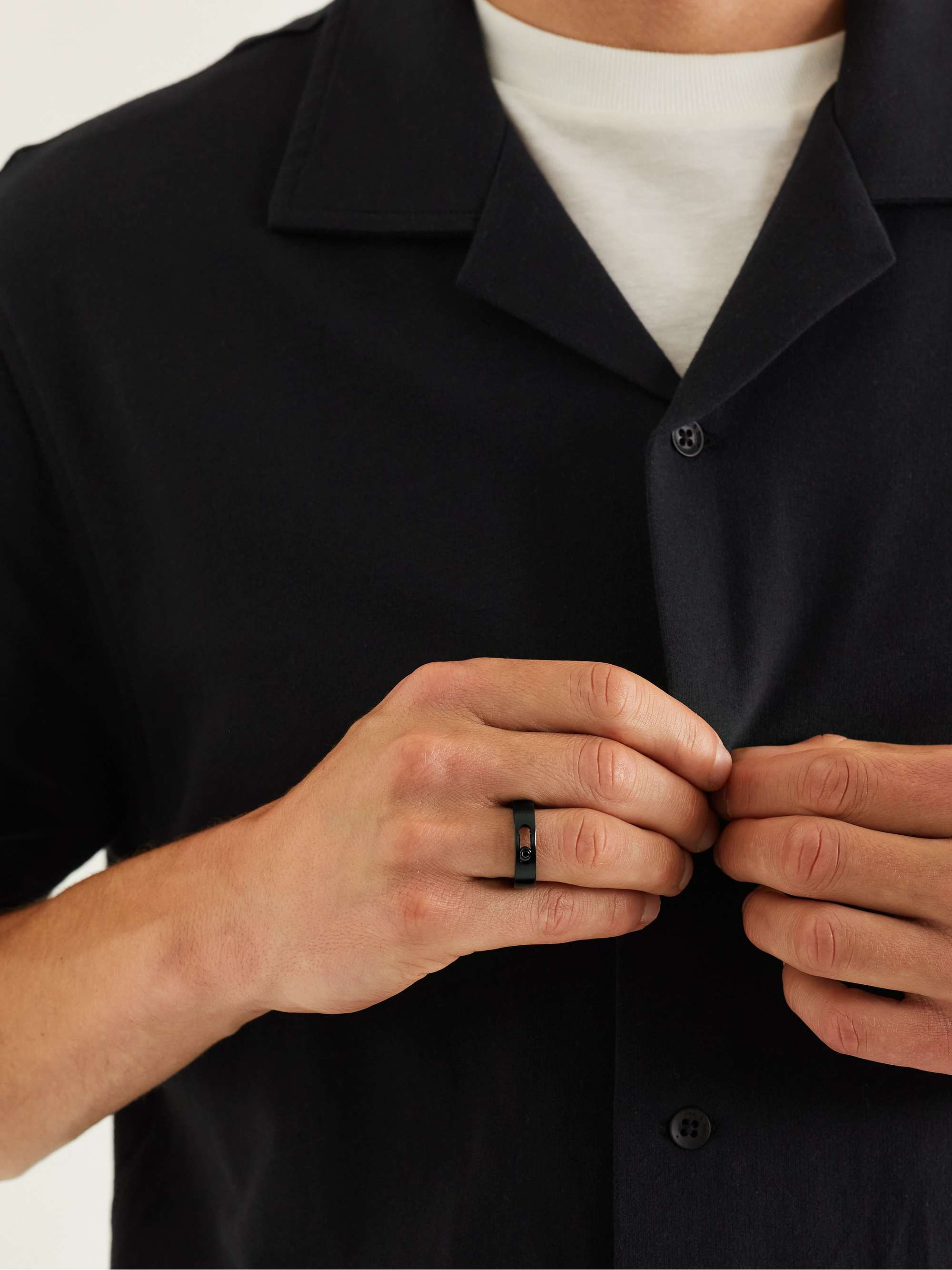 MESSIKA Move PM Blackened Titanium Diamond Ring