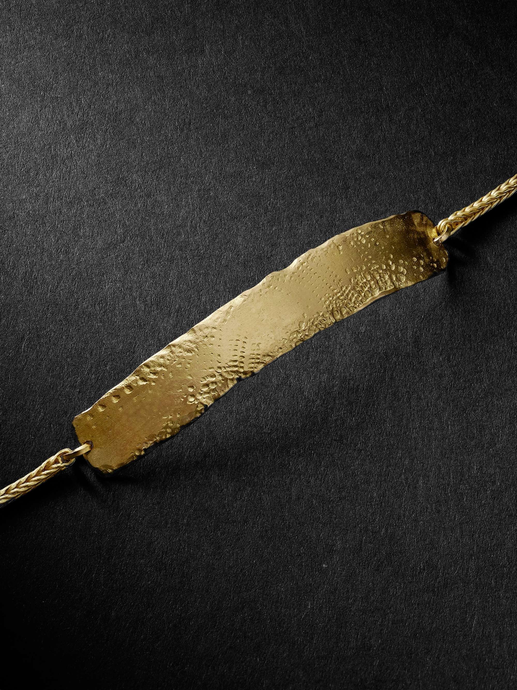 ELHANATI Mezuzah Hammered 18-Karat Recycled Gold Bracelet