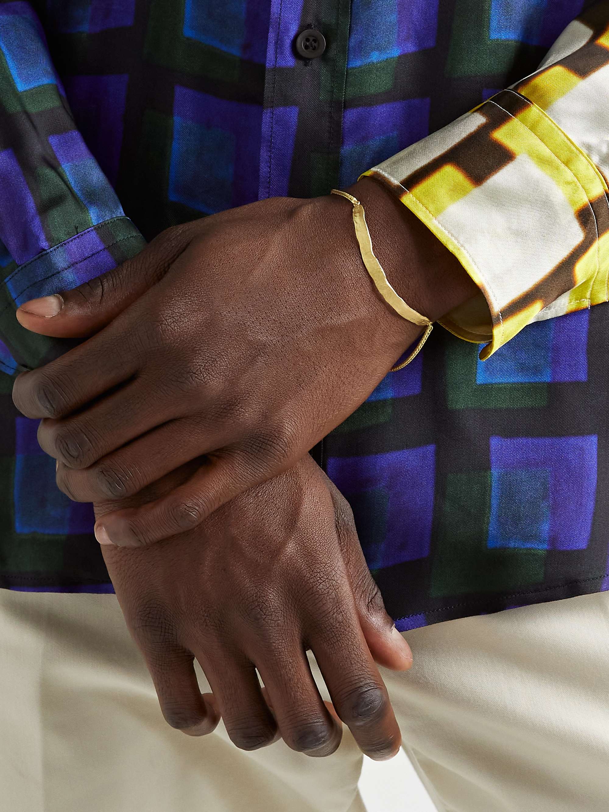 ELHANATI Palma Hammered 18-Karat Recycled Gold Bracelet