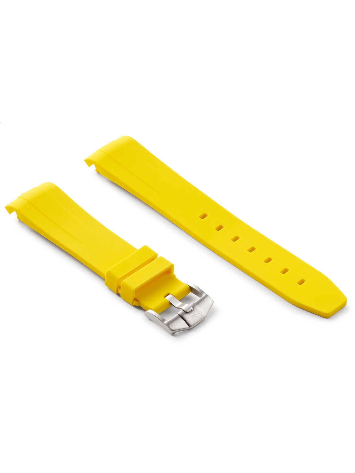 Horus Watch Straps 20mm Rubber Integrated Watch Strap In Yellow