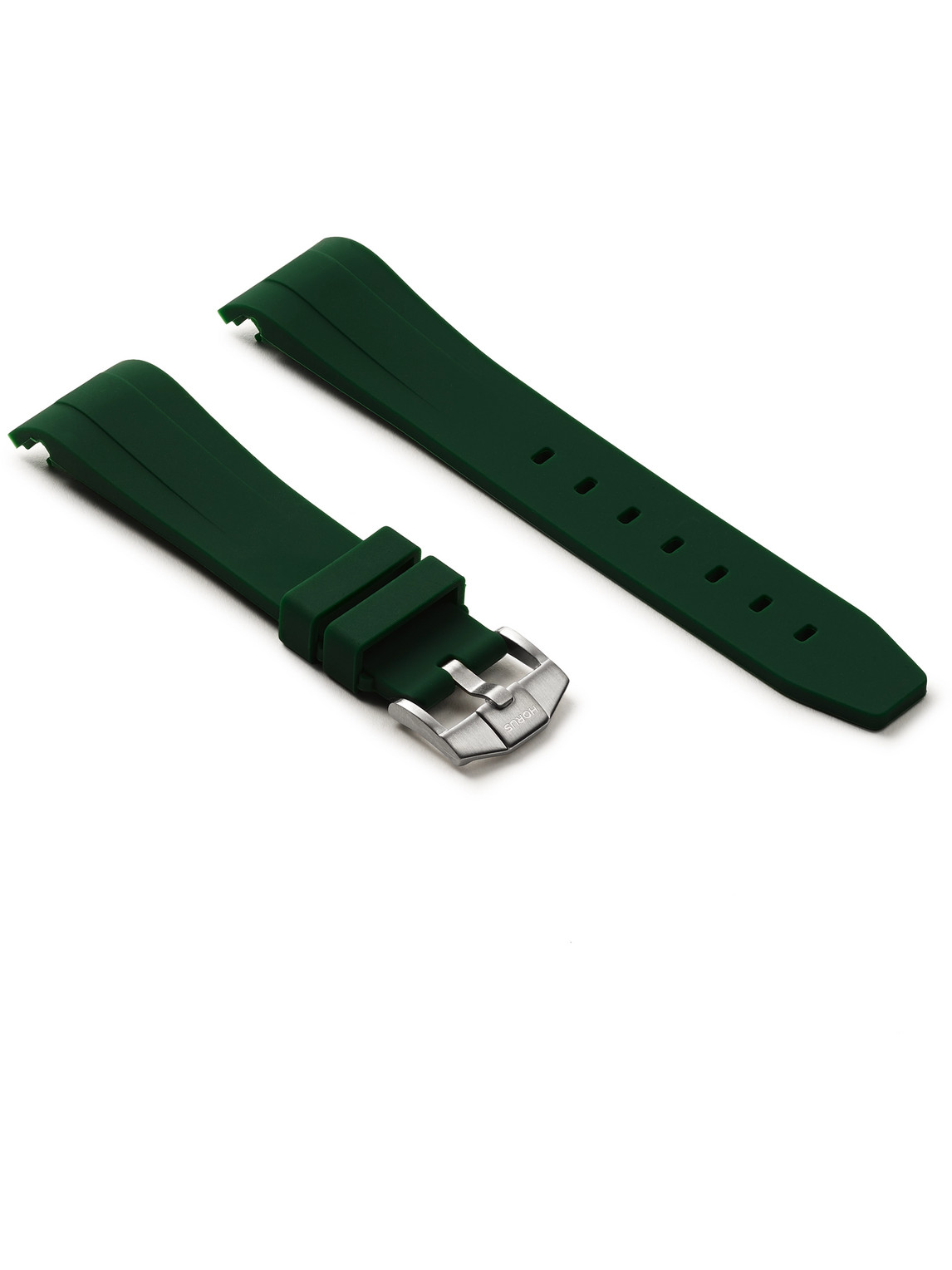 Horus Watch Straps 21mm Rubber Integrated Watch Strap In Green