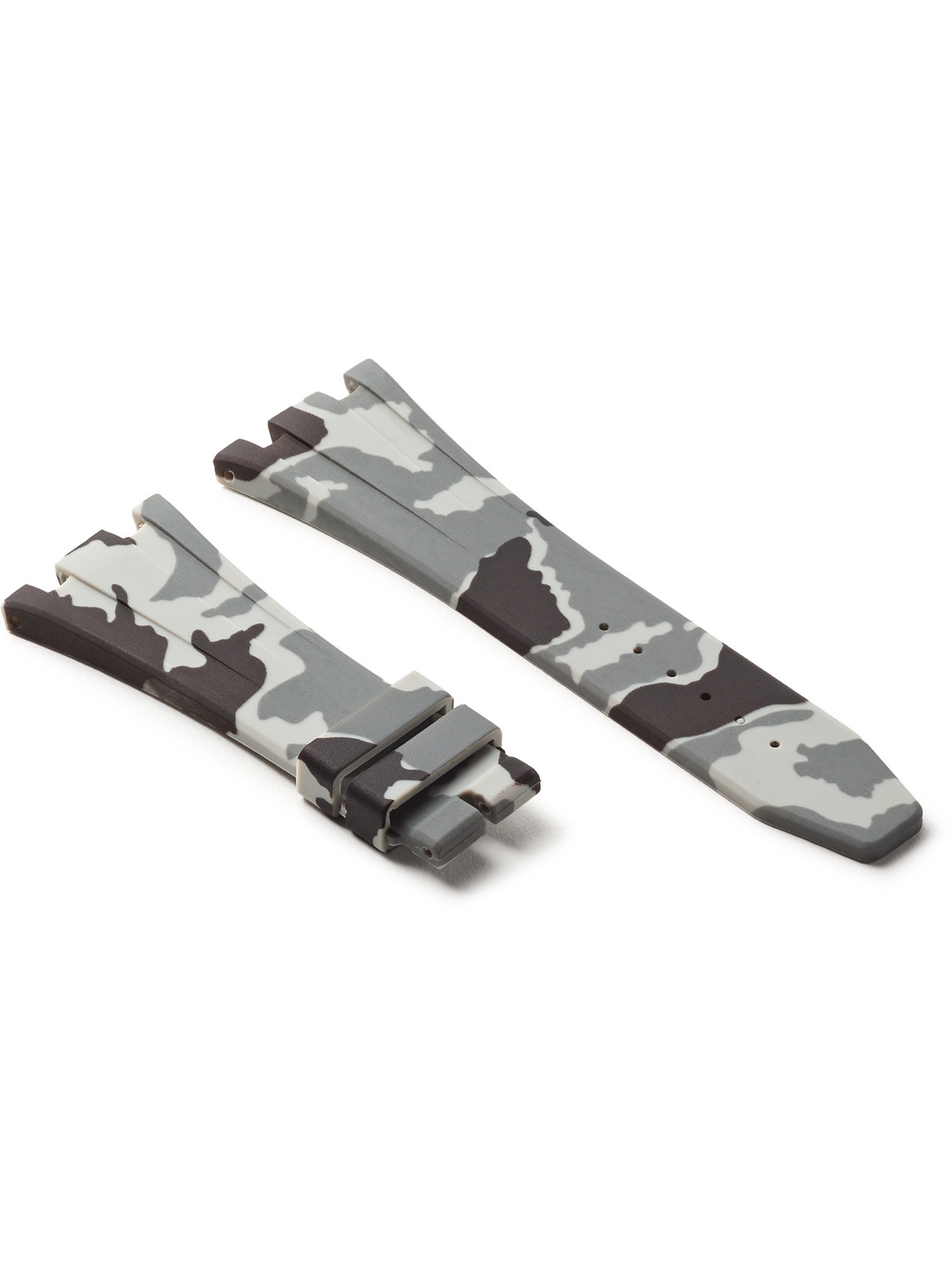 Deployant 42mm Camouflage-Print Rubber Watch Strap