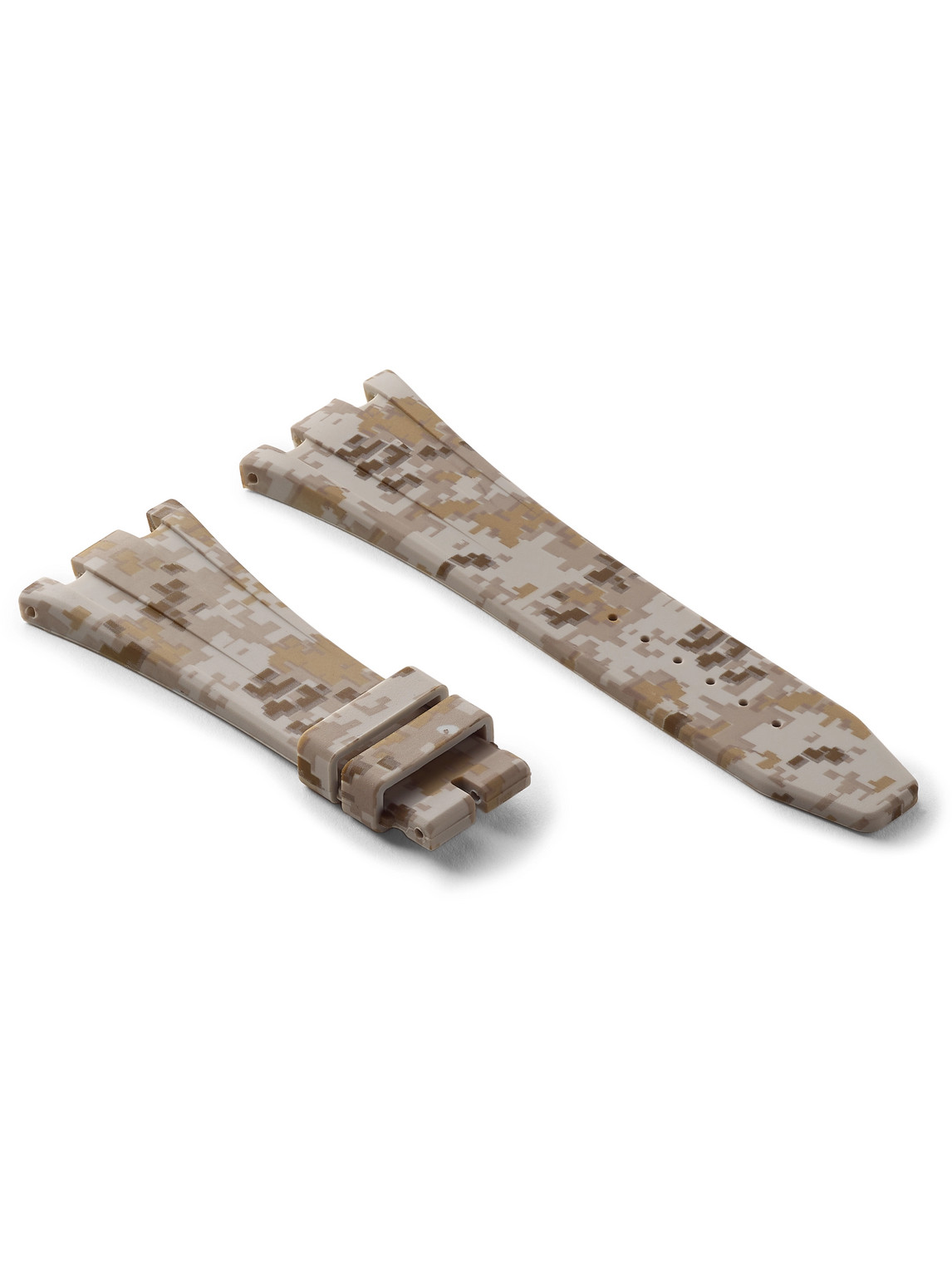 Deployant 42mm Camouflage-Print Rubber Watch Strap