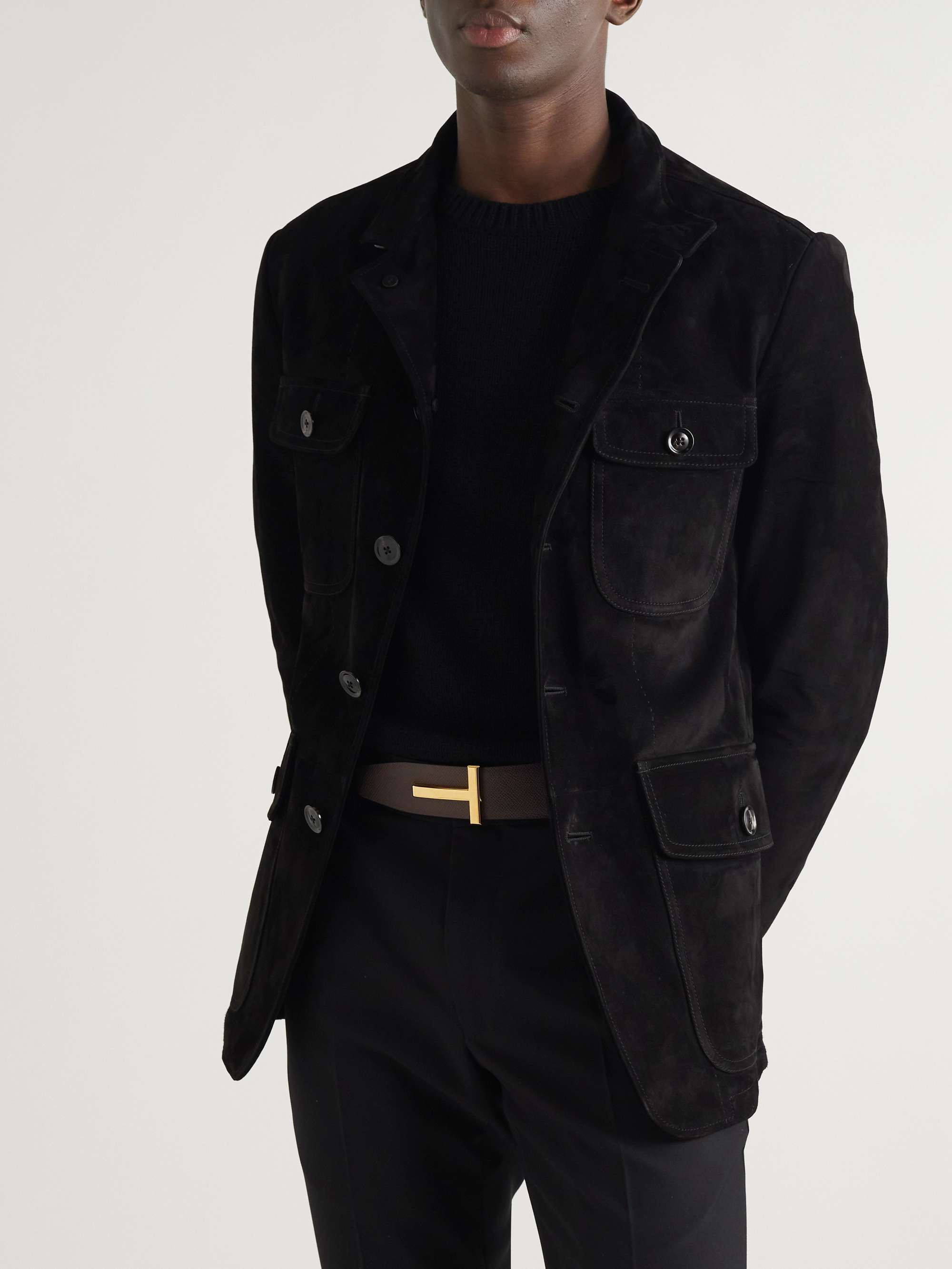 TOM FORD 4cm Reversible Full-Grain Leather Belt