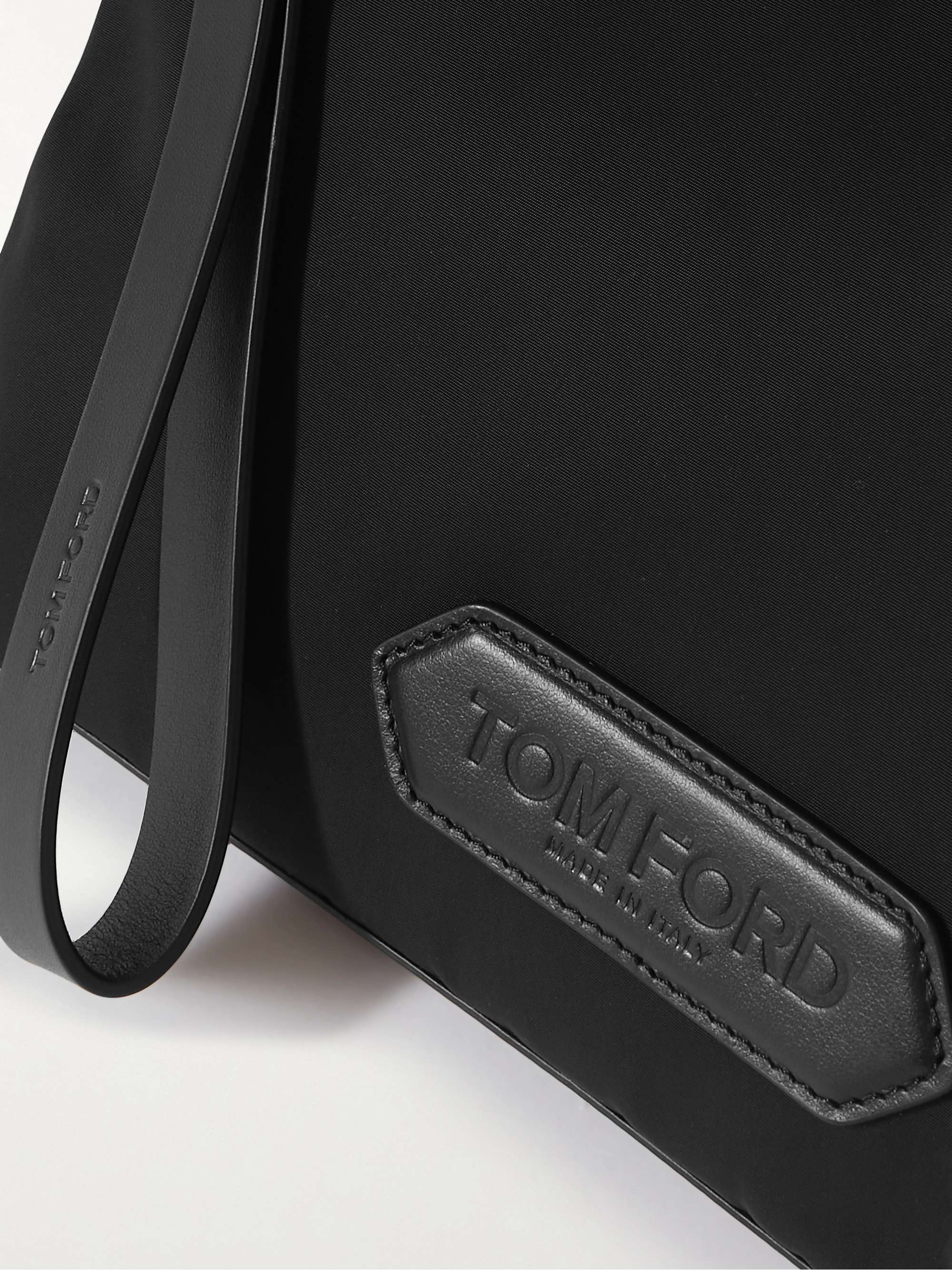 TOM FORD Leather-Trimmed Recycled Shell Pouch