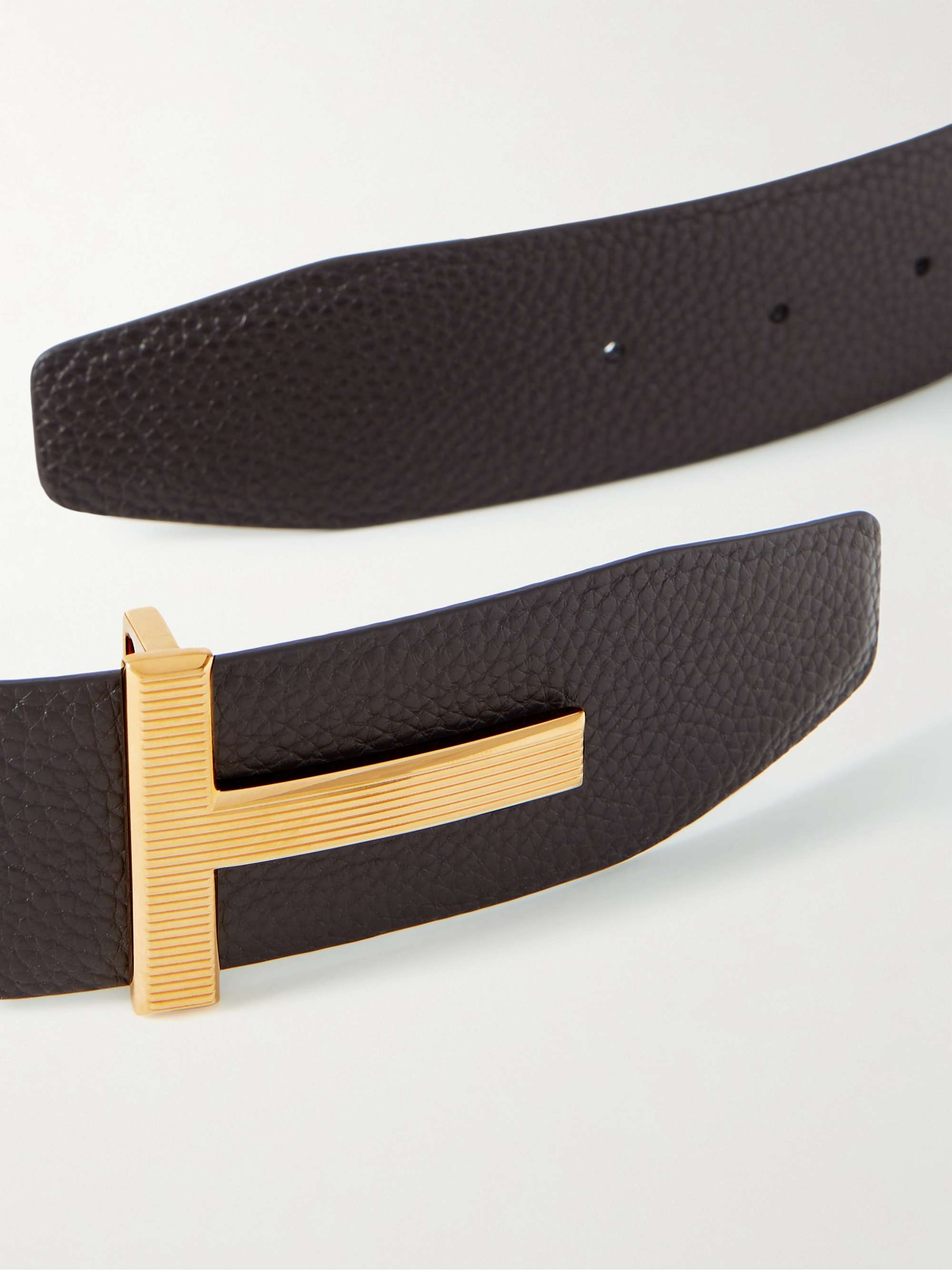 TOM FORD Full-Grain Leather Belt - Men - Brown Belts