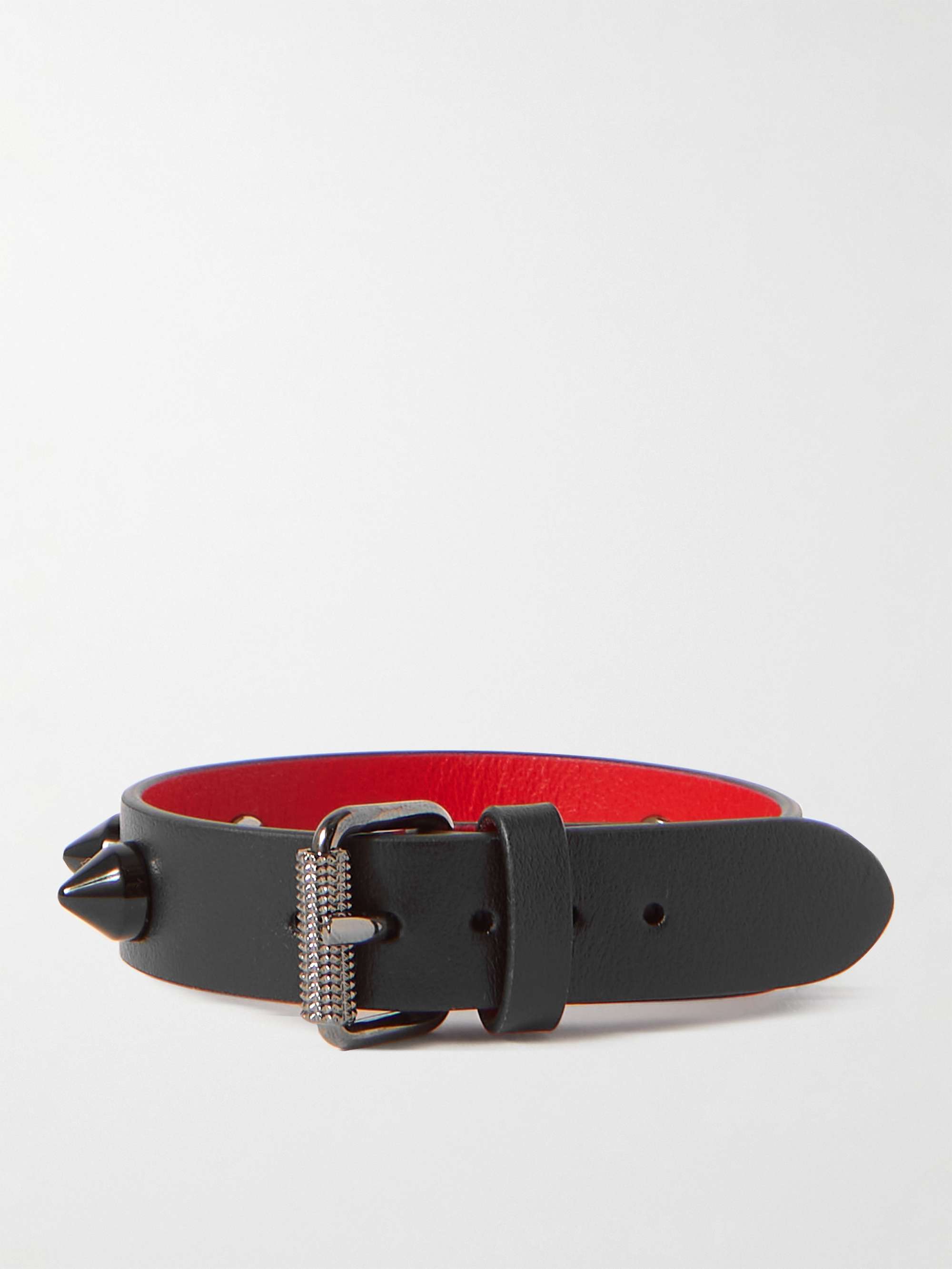 CHRISTIAN LOUBOUTIN Loubilinked Spiked Leather Bracelet