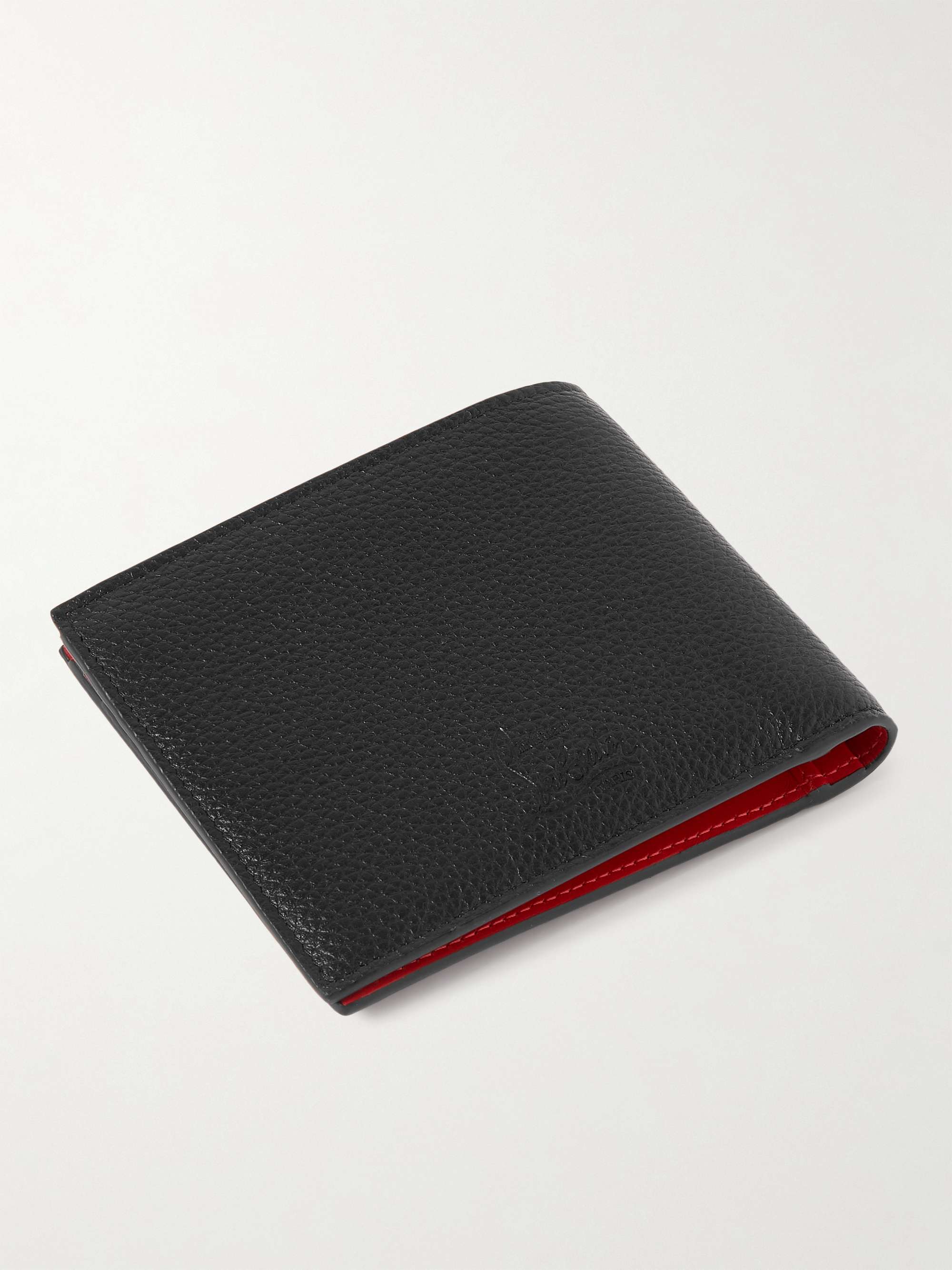 CHRISTIAN LOUBOUTIN Logo-Appliquéd Full-Grain Leather Billfold Wallet