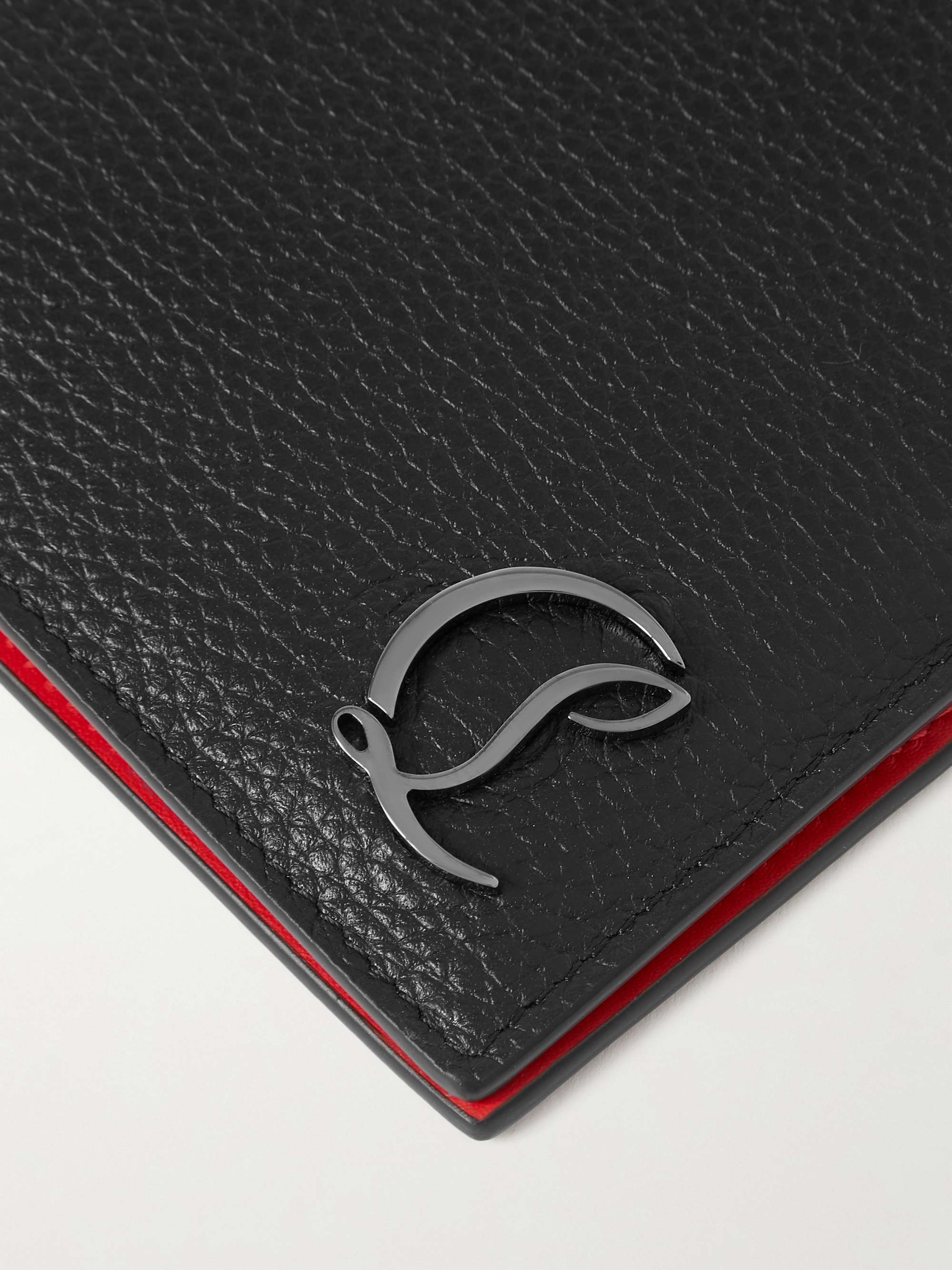CHRISTIAN LOUBOUTIN Logo-Appliquéd Full-Grain Leather Billfold Wallet