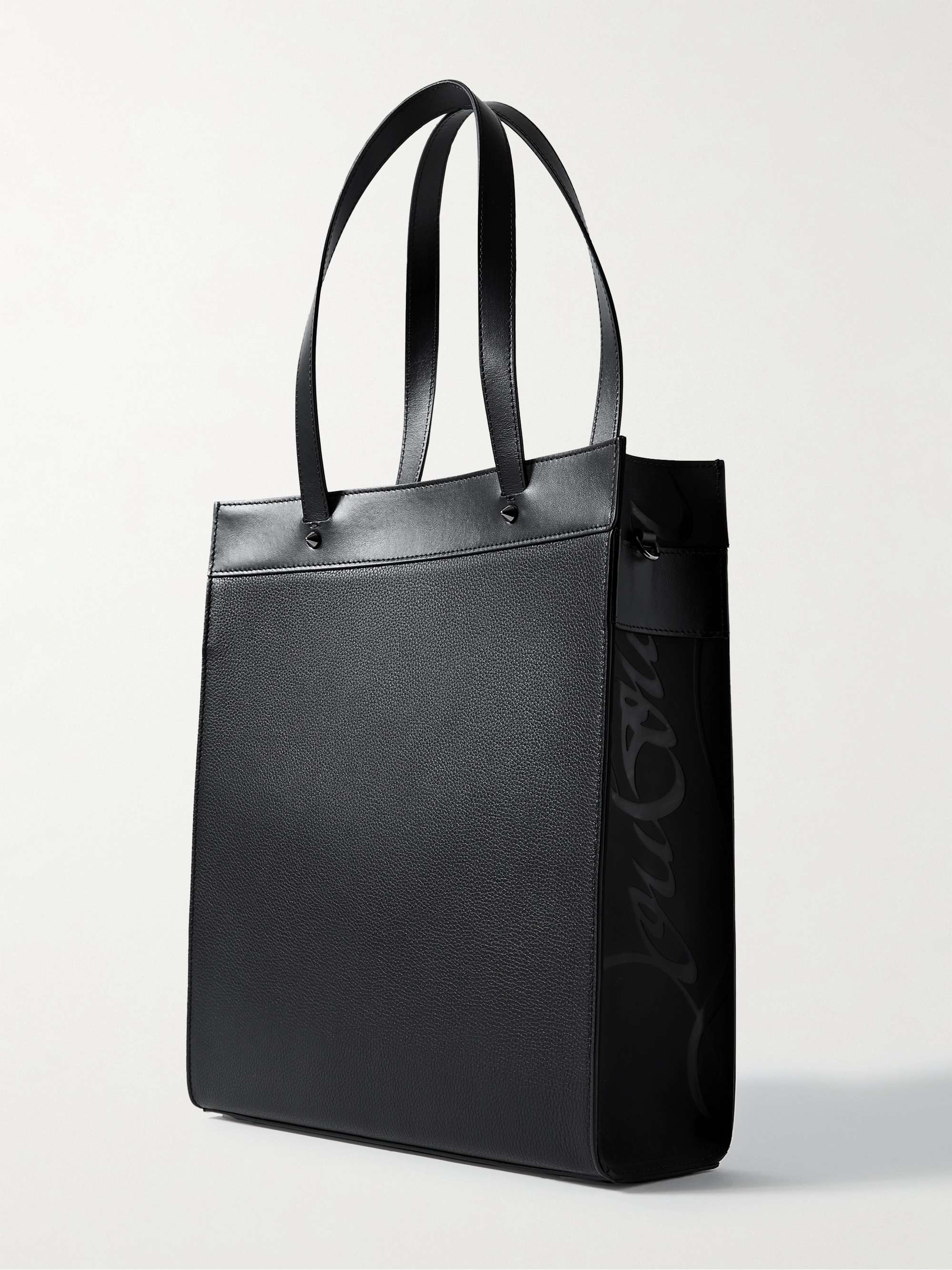 CHRISTIAN LOUBOUTIN Studded Croc-Effect Leather Tote Bag