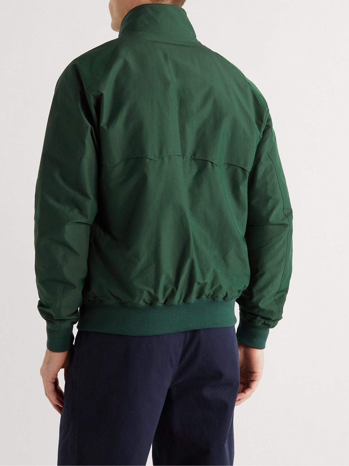Shop Baracuta G9 Cotton-blend Harrington Jacket In Green