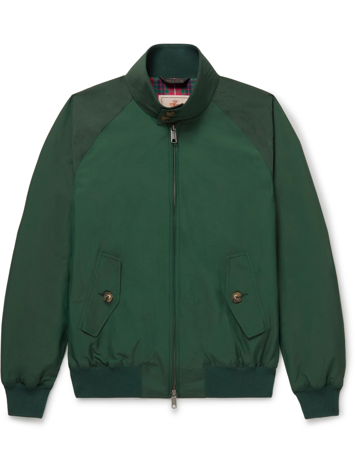 Shop Baracuta G9 Cotton-blend Harrington Jacket In Green