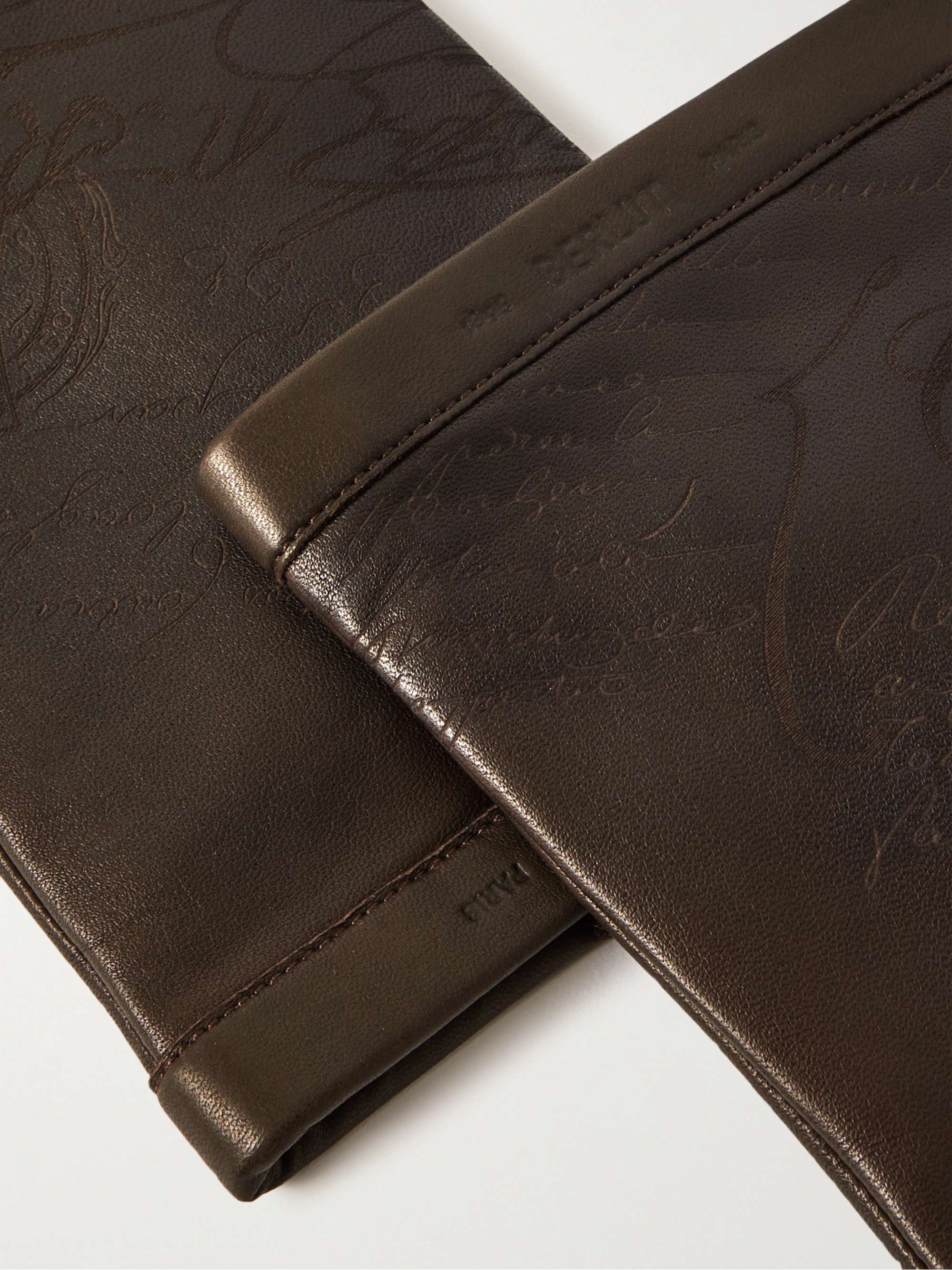BERLUTI Scritto Leather Gloves
