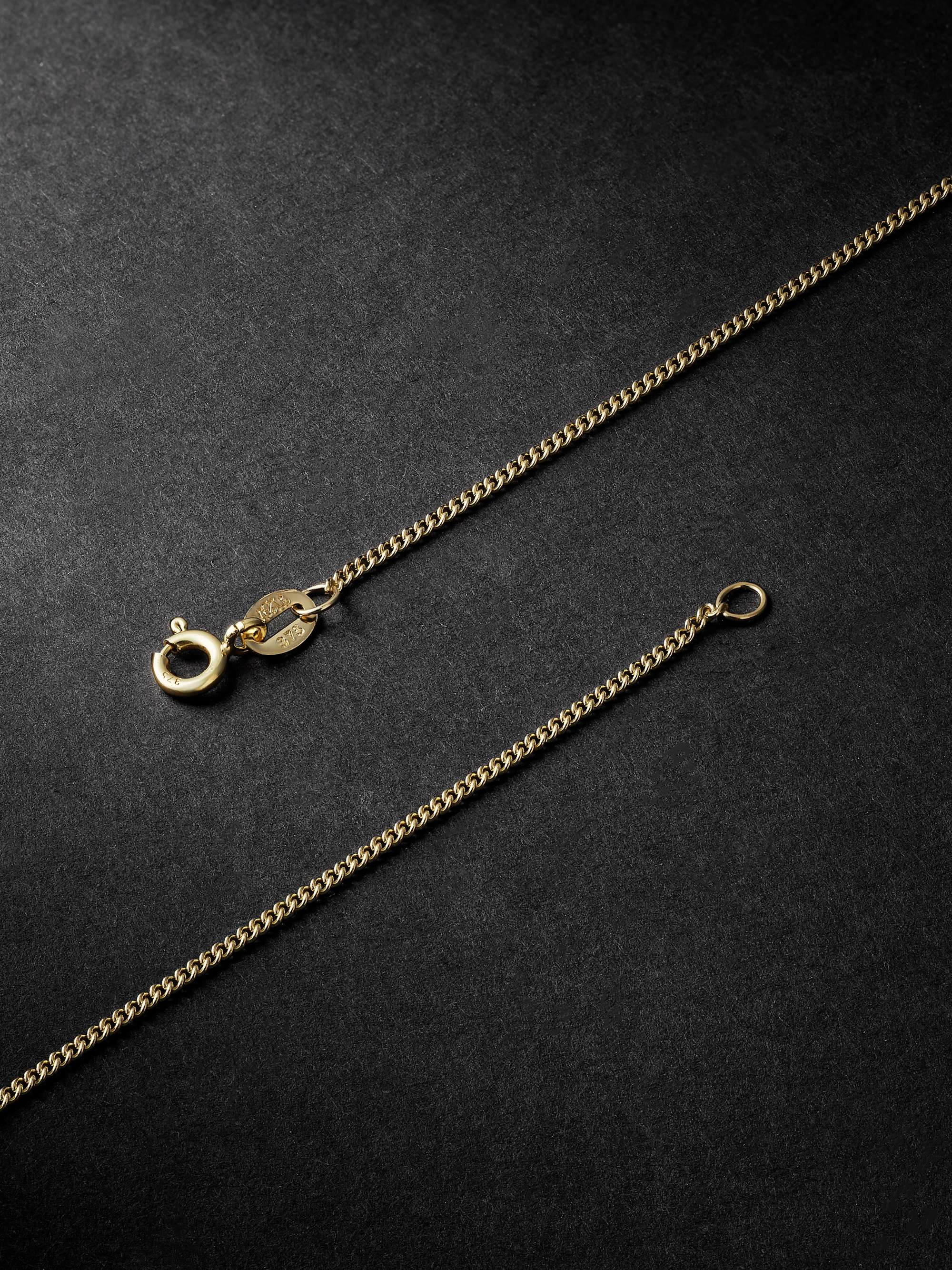 SEB BROWN Bevel Gold Sapphire Pendant Necklace