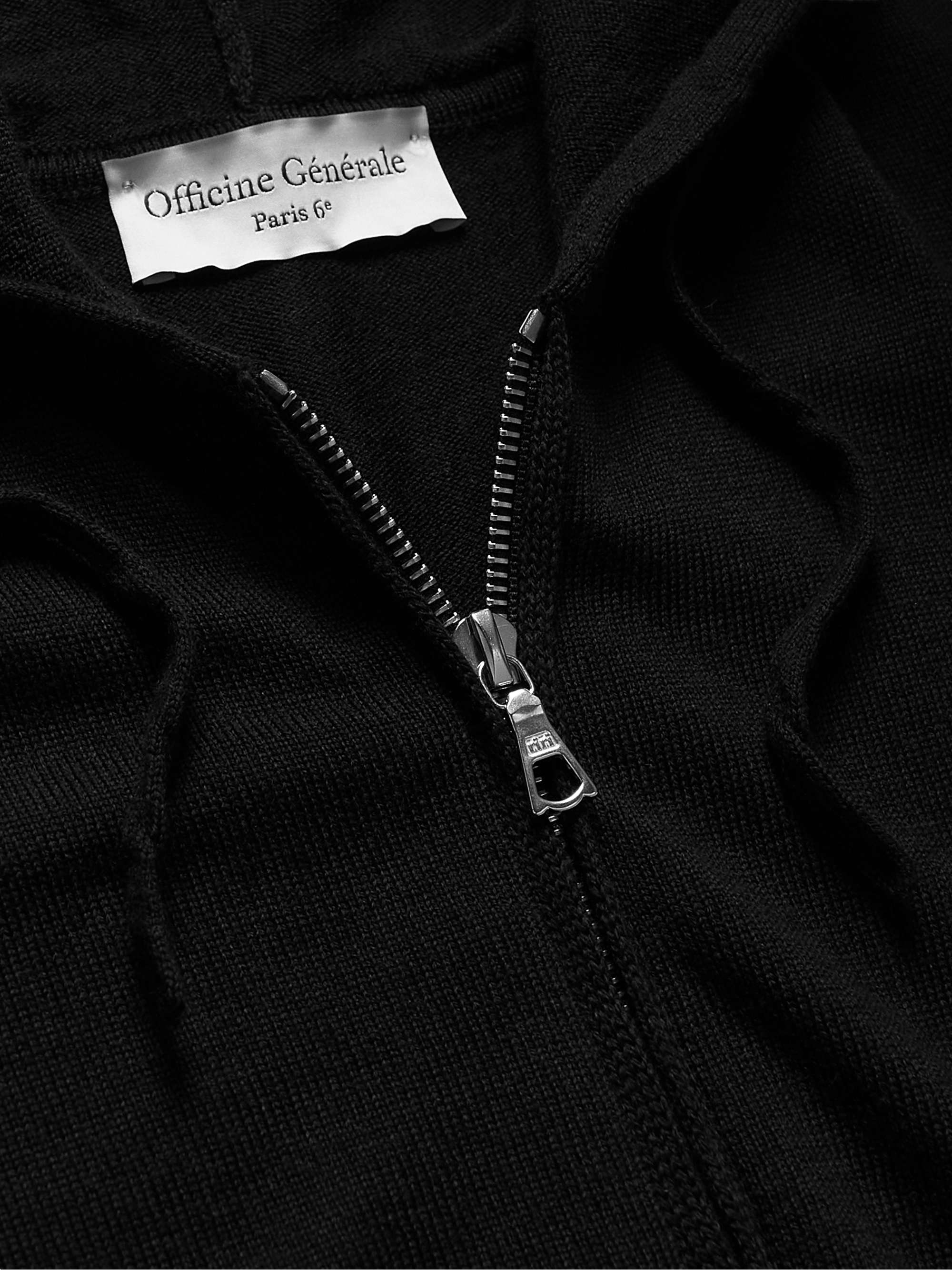 OFFICINE GÉNÉRALE Merino Wool Zip-Up Hoodie