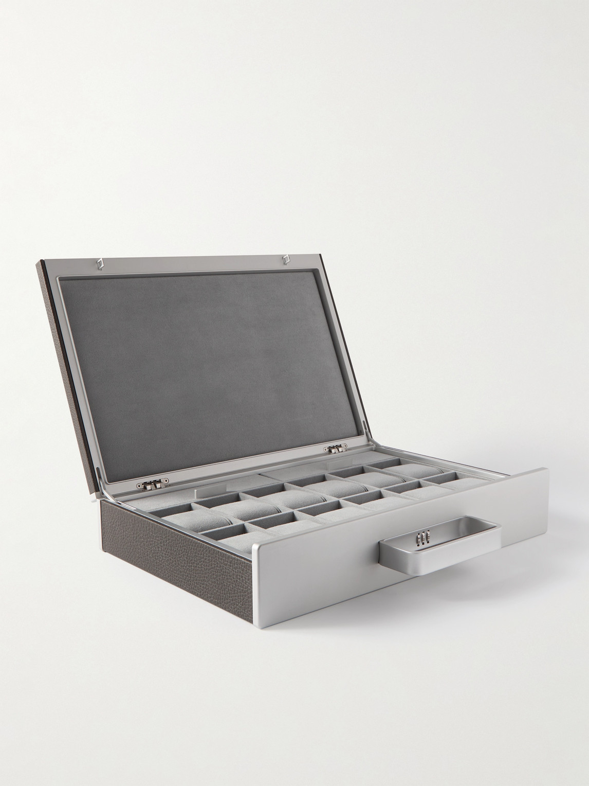 Mackenzie Full-Grain Leather Twelve-Piece Travel Watch Case