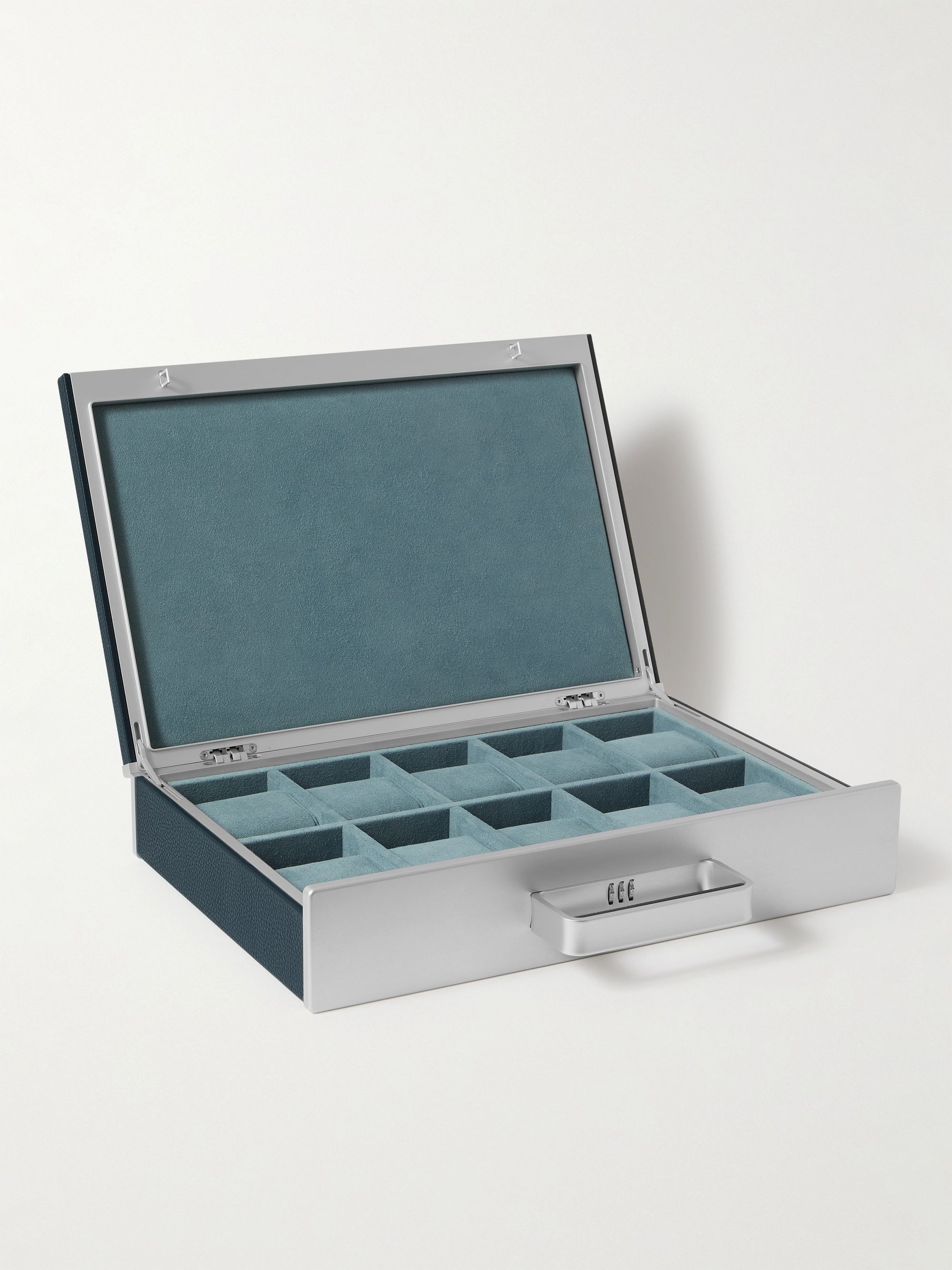 CHARLES SIMON Mackenzie Carbon Fibre, Aluminium and Full-Grain Leather Watch Case