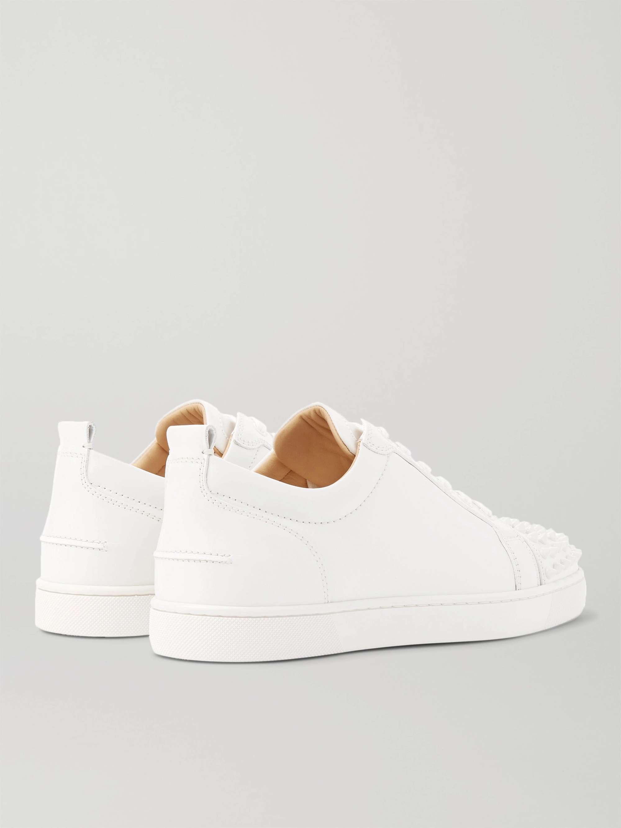 CHRISTIAN LOUBOUTIN Louis Junior Spikes Cap-Toe Suede Sneakers