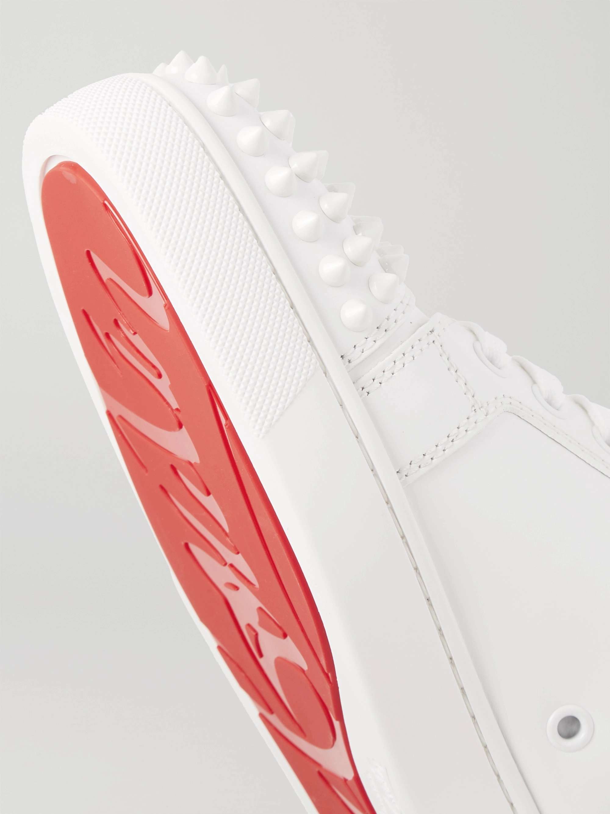 CHRISTIAN LOUBOUTIN Louis Junior Spikes Cap-Toe Suede Sneakers