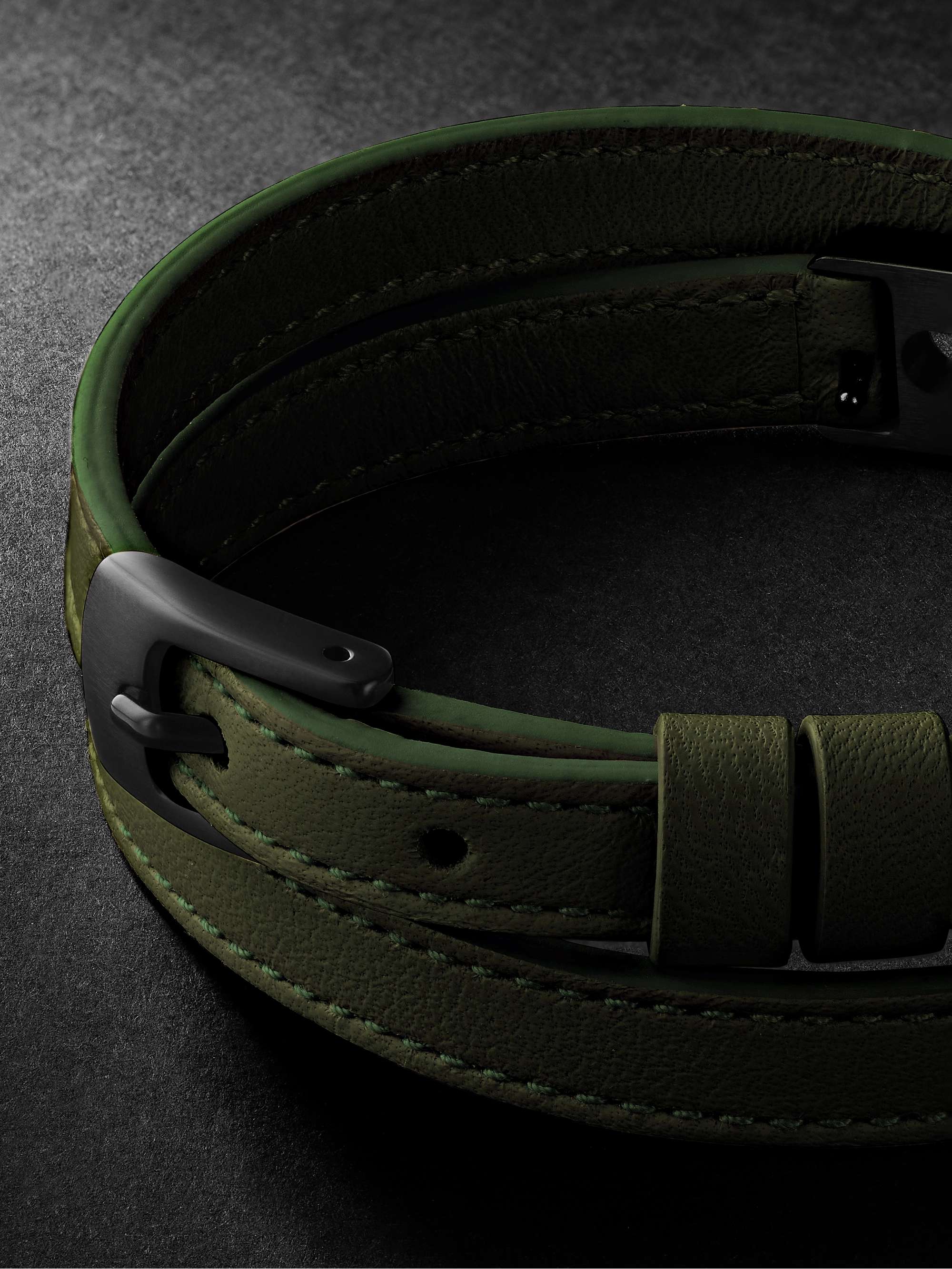 MESSIKA My Move DLC-Coated, Diamond and Leather Bracelet