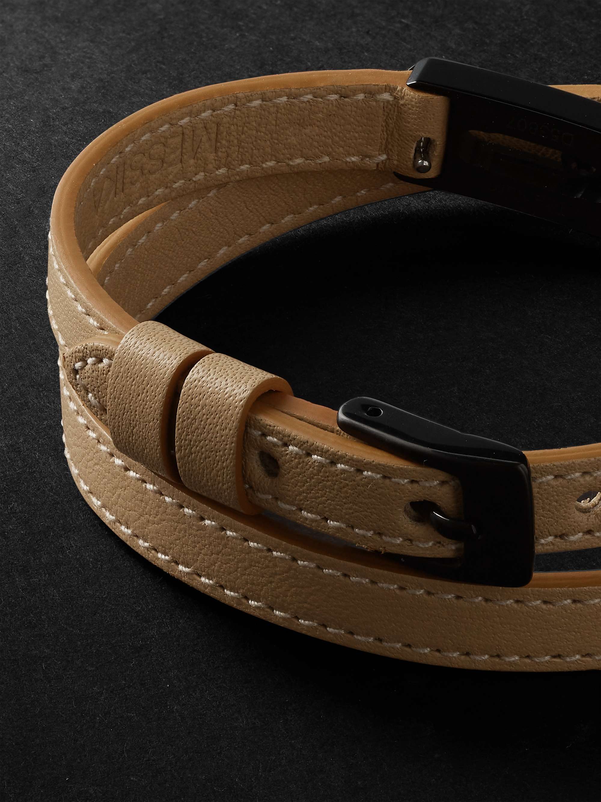 MESSIKA My Move DLC-Coated, Diamond and Leather Bracelet