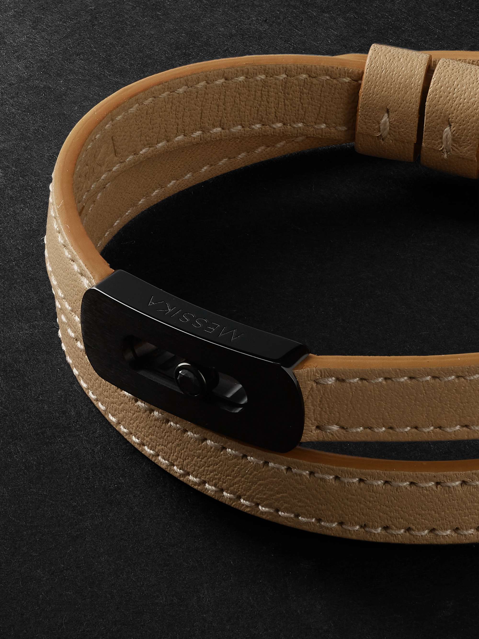 MESSIKA My Move DLC-Coated, Diamond and Leather Bracelet