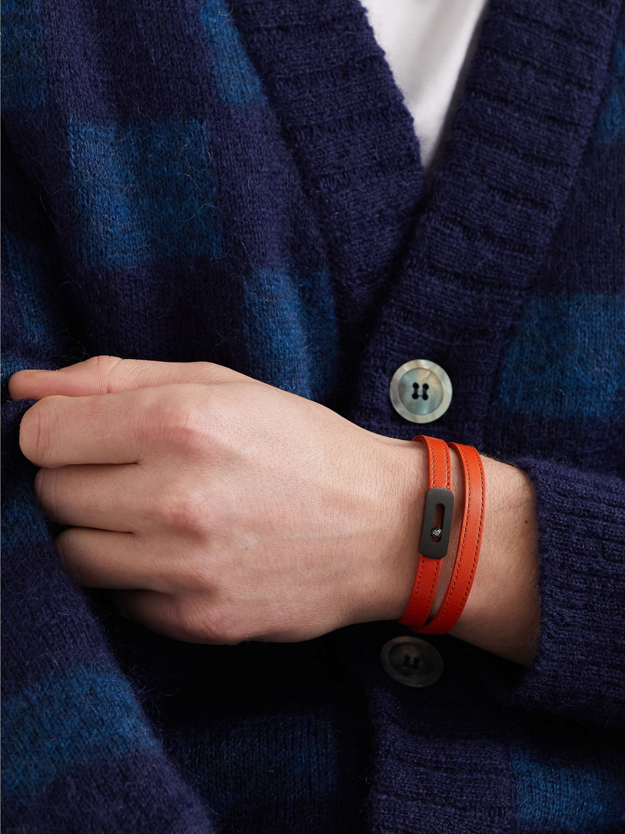 MESSIKA My Move DLC-Coated, Diamond and Leather Bracelet