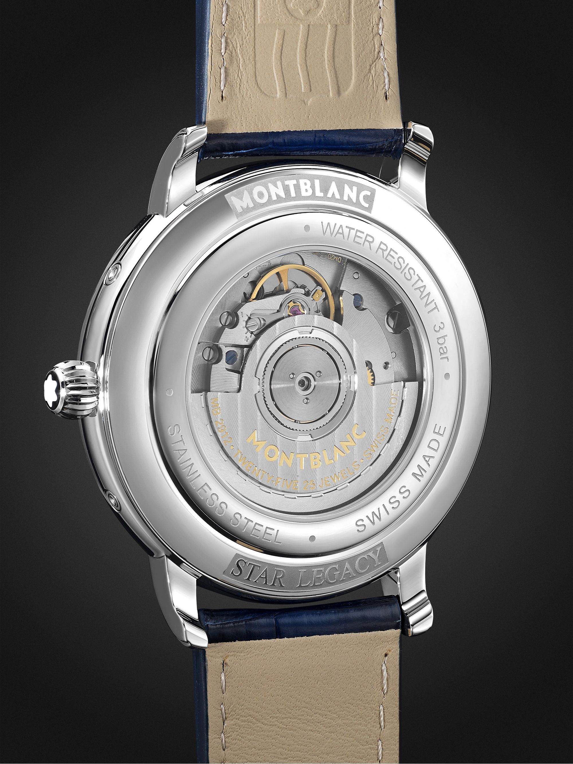 MONTBLANC Star Legacy Full Calendar Automatic Moon-Phase 42mm Stainless Steel and Alligator Watch, Ref. No. 119955