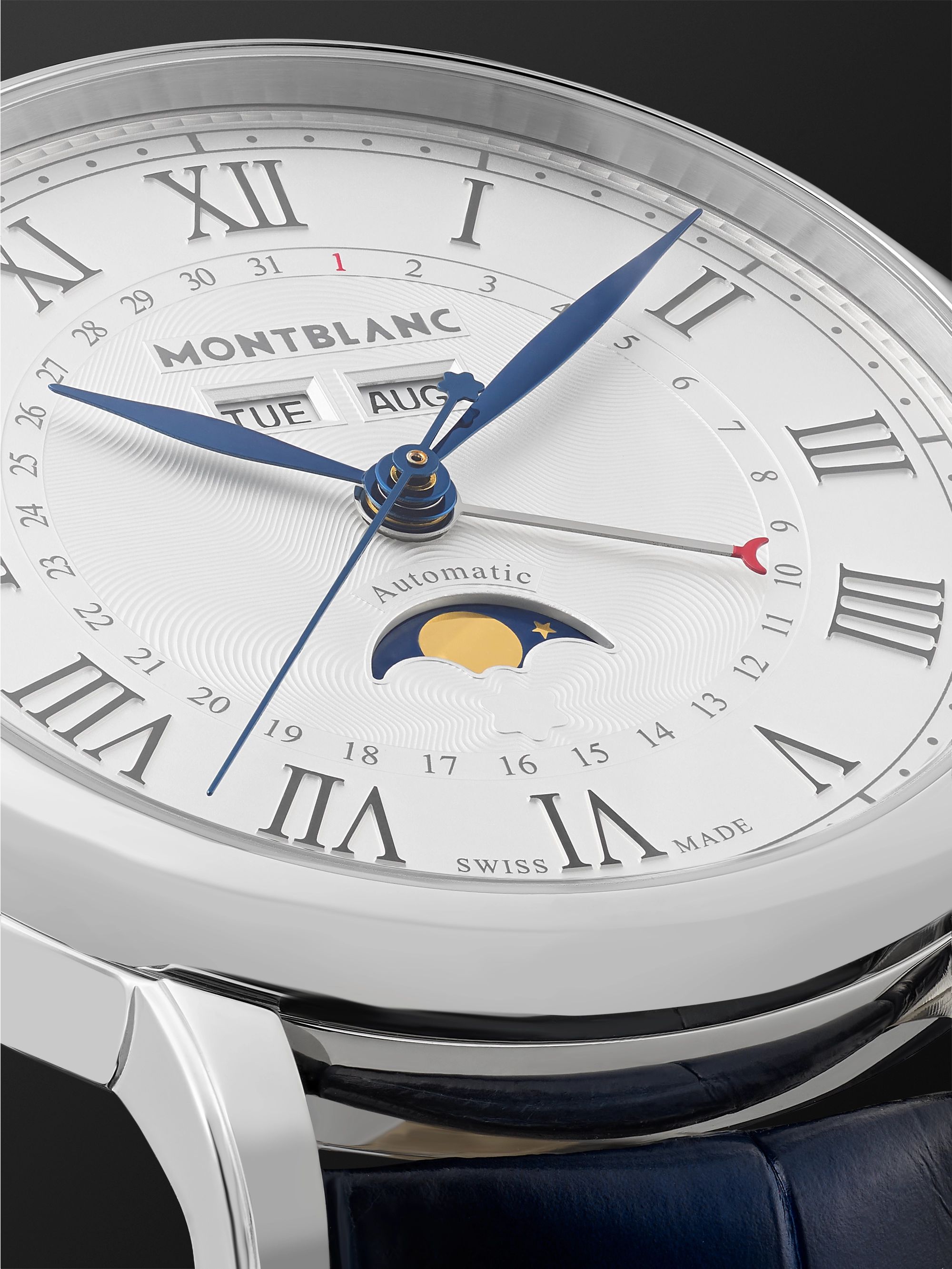 MONTBLANC Star Legacy Full Calendar Automatic Moon-Phase 42mm Stainless Steel and Alligator Watch, Ref. No. 119955