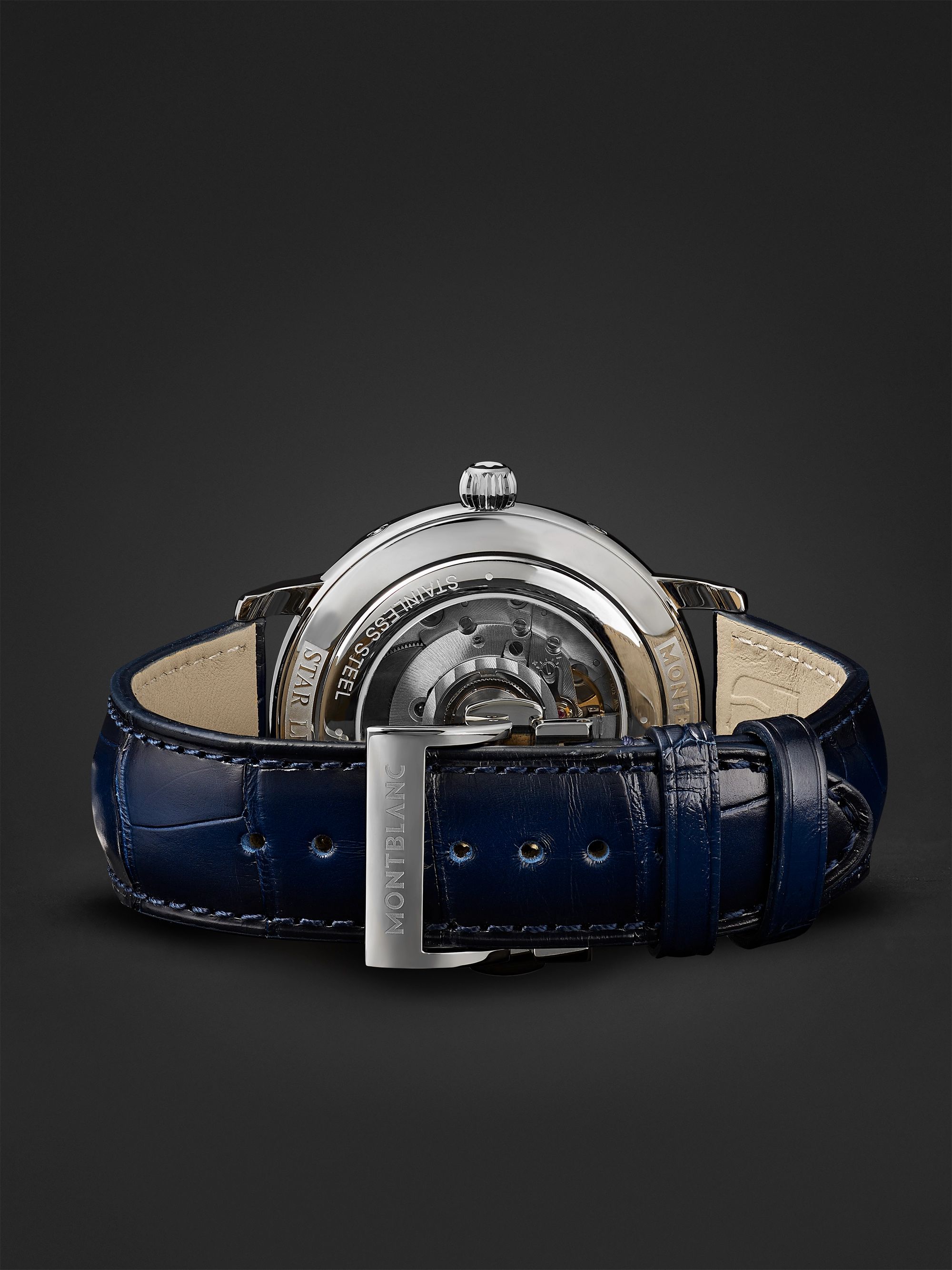MONTBLANC Star Legacy Full Calendar Automatic Moon-Phase 42mm Stainless Steel and Alligator Watch, Ref. No. 119955