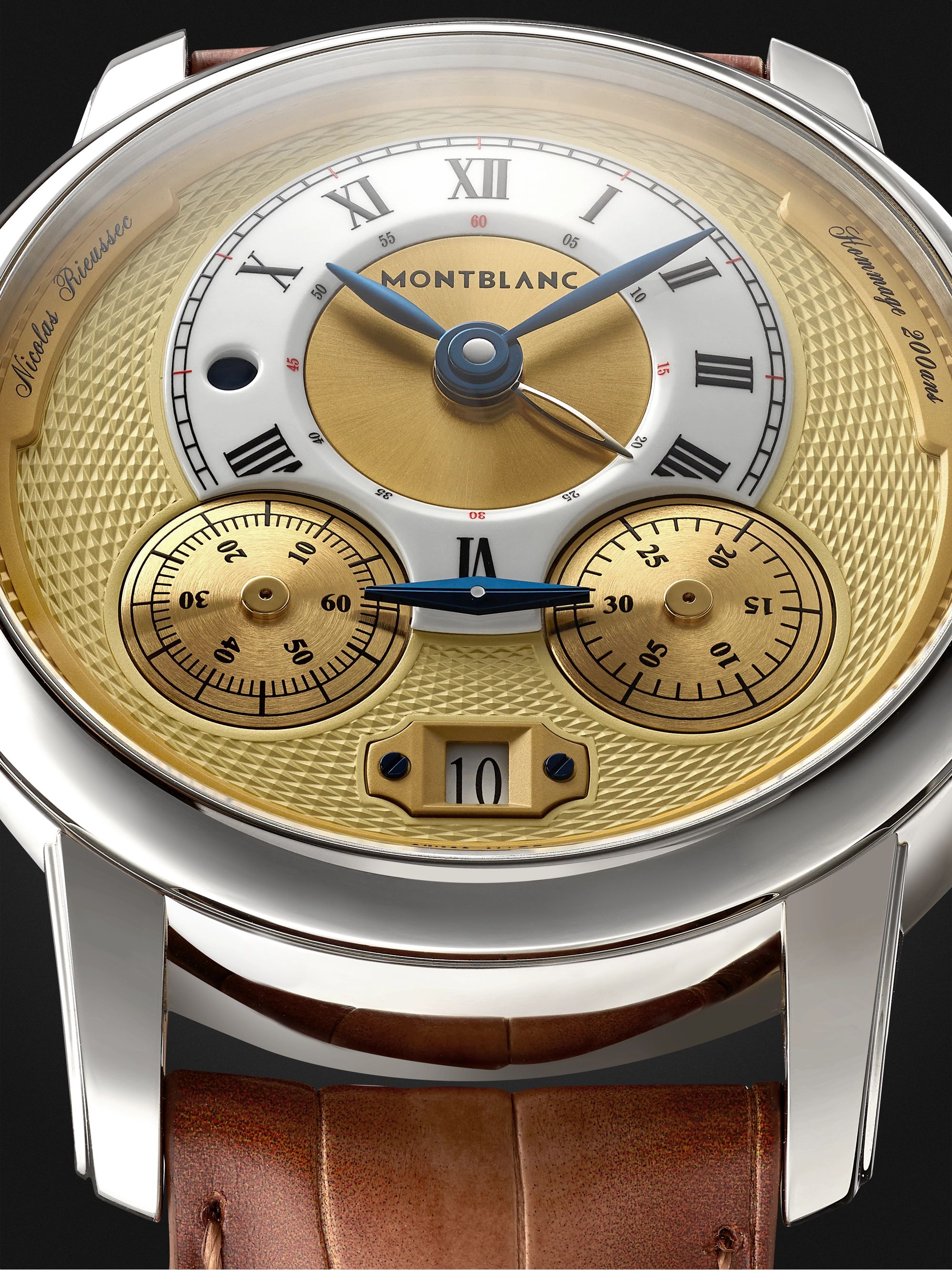 MONTBLANC Star Legacy Nicolas Rieussec Limited Edition Automatic Chronograph 44.8mm Stainless Steel and Alligator Watch, Ref. No. 128674