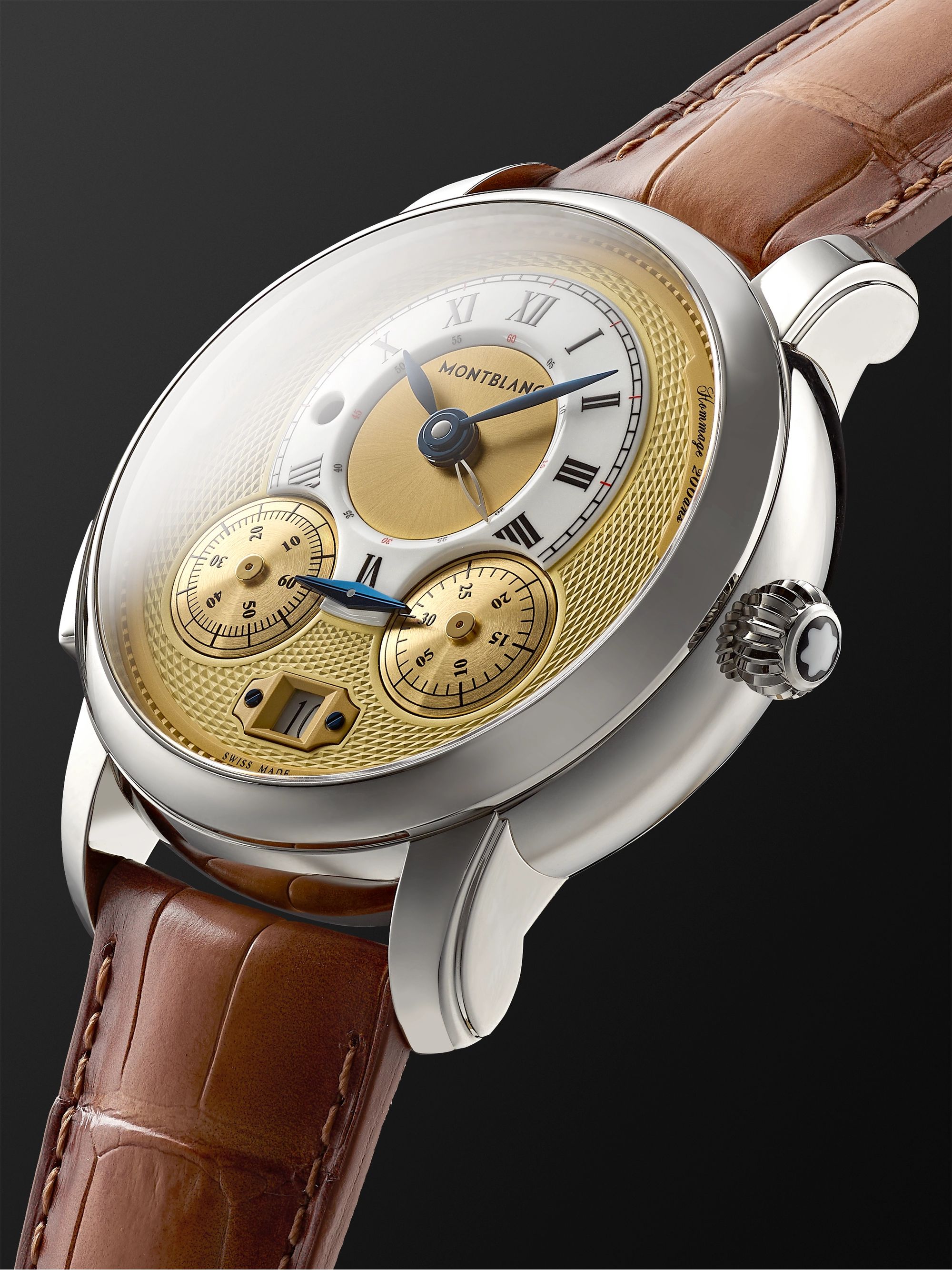 MONTBLANC Star Legacy Nicolas Rieussec Limited Edition Automatic Chronograph 44.8mm Stainless Steel and Alligator Watch, Ref. No. 128674