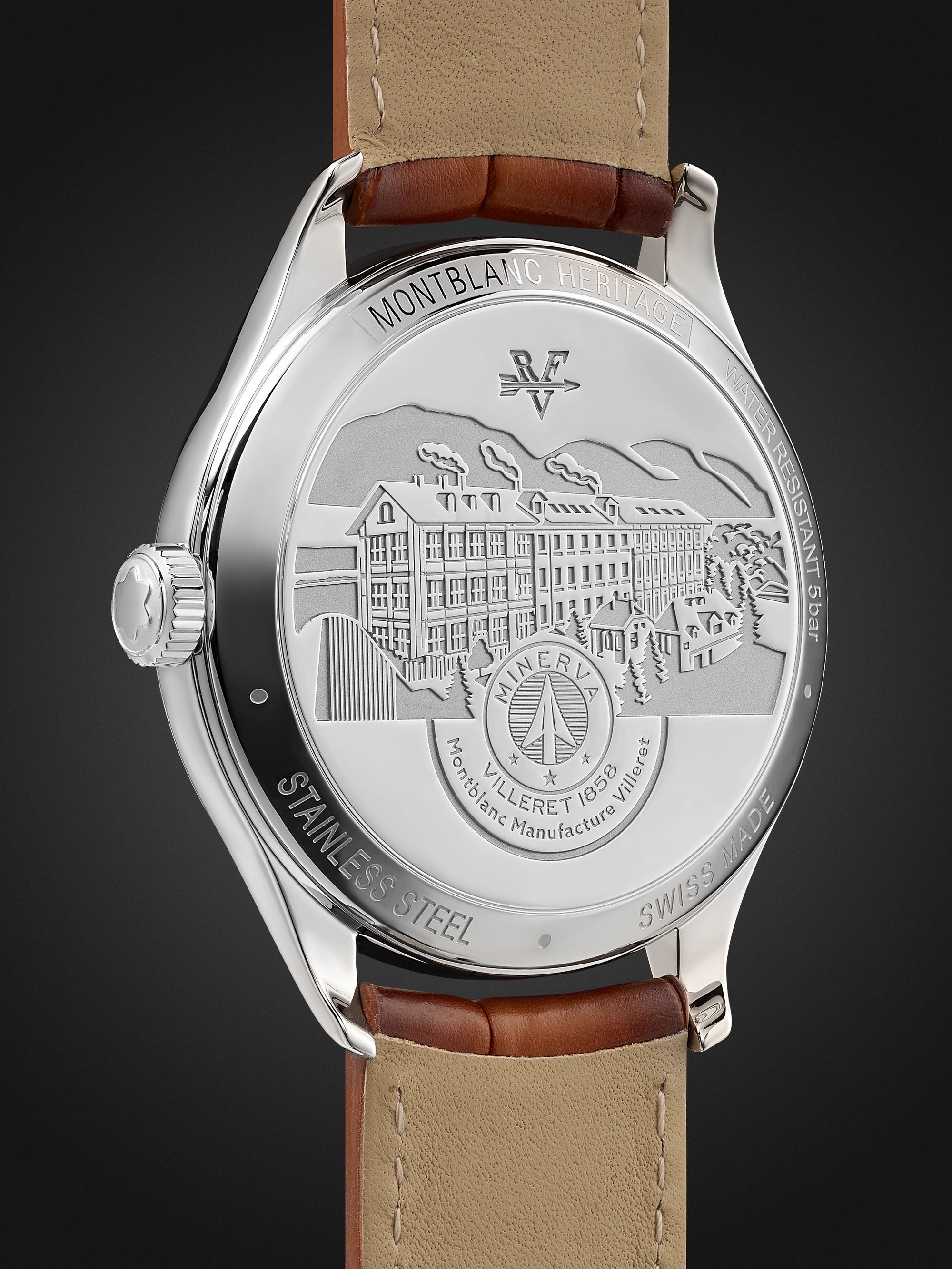 MONTBLANC Heritage Automatic 40mm Stainless Steel and Alligator Watch, Ref. No. 128672