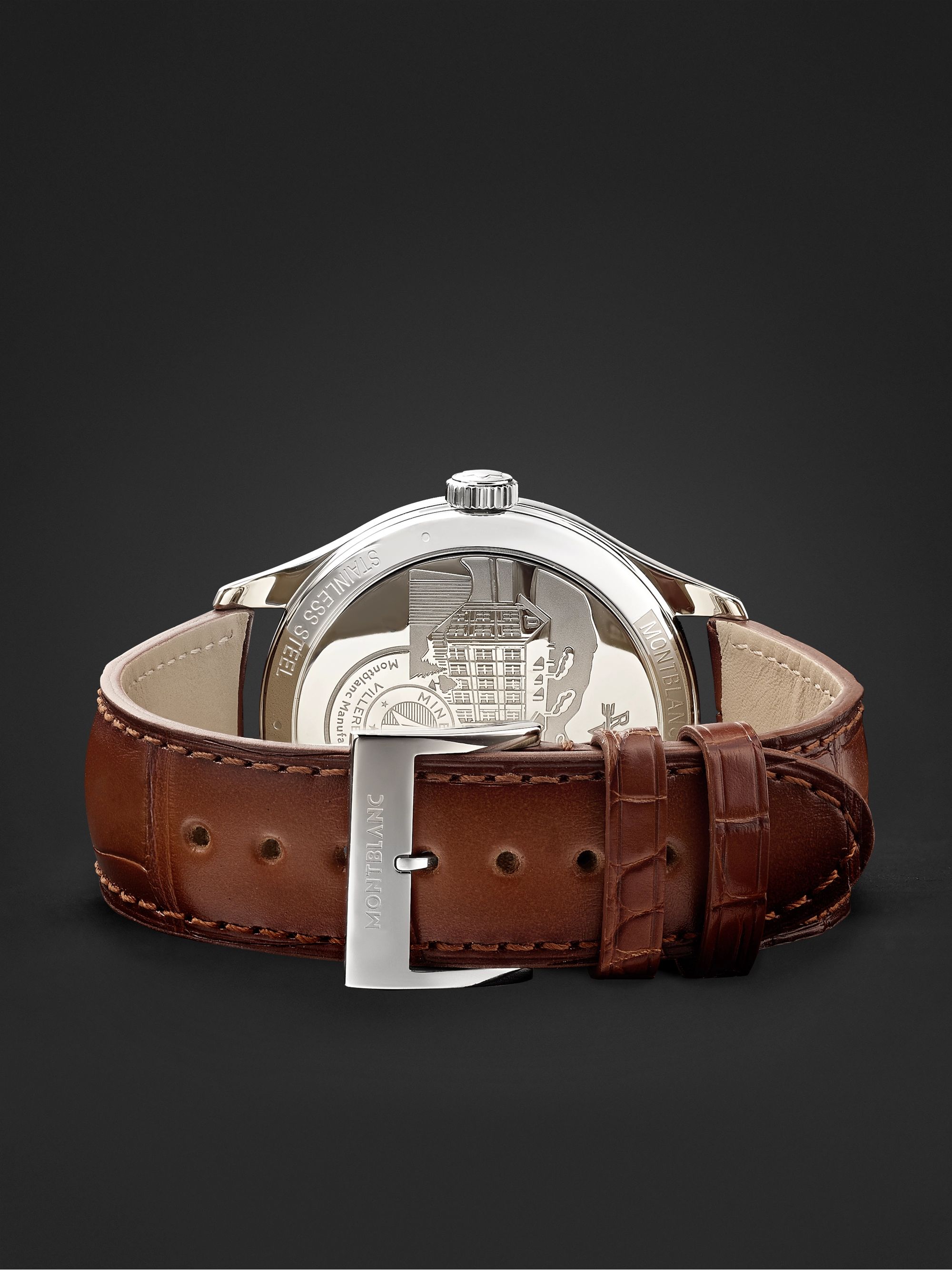 MONTBLANC Heritage Automatic 40mm Stainless Steel and Alligator Watch, Ref. No. 128672