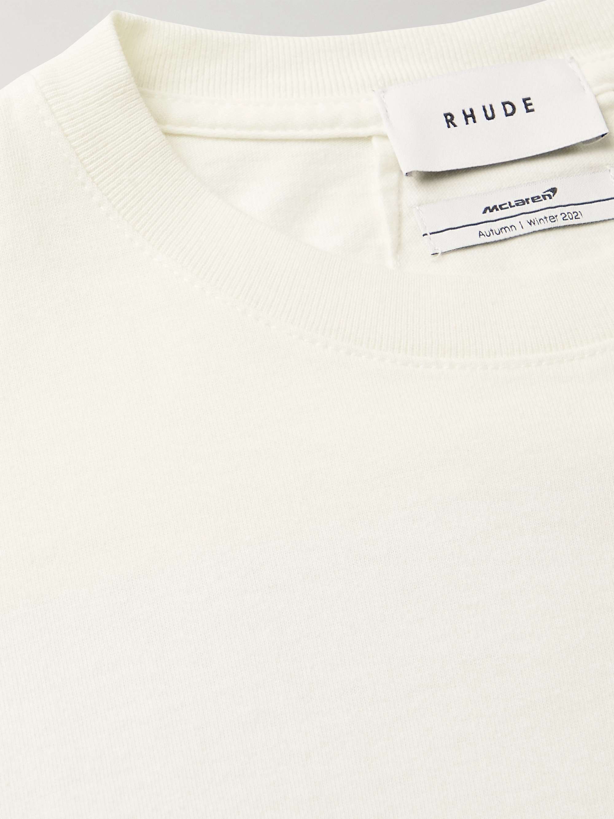 RHUDE + McClaren Printed Cotton-Jersey T-Shirt