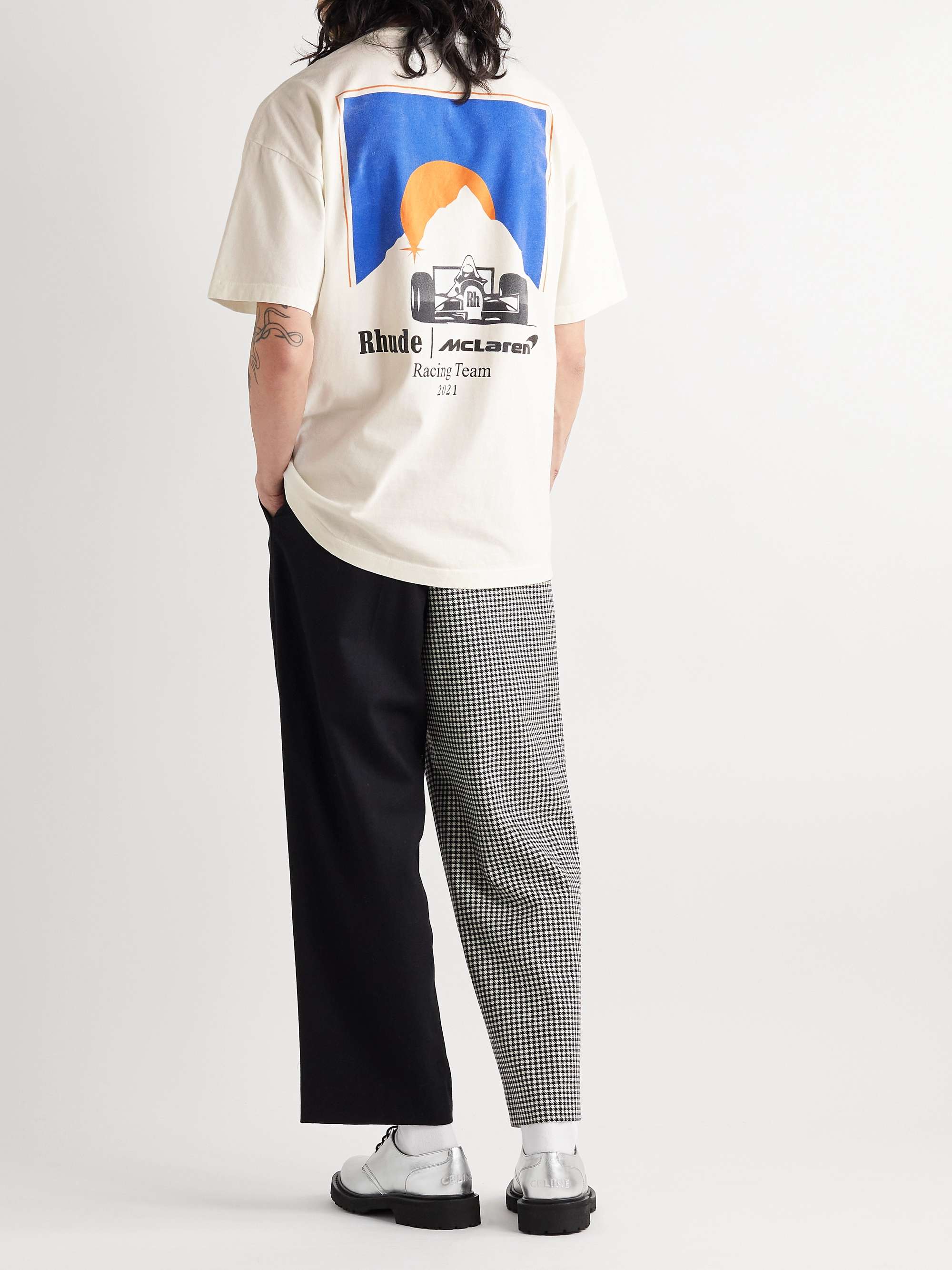 RHUDE + McClaren Printed Cotton-Jersey T-Shirt