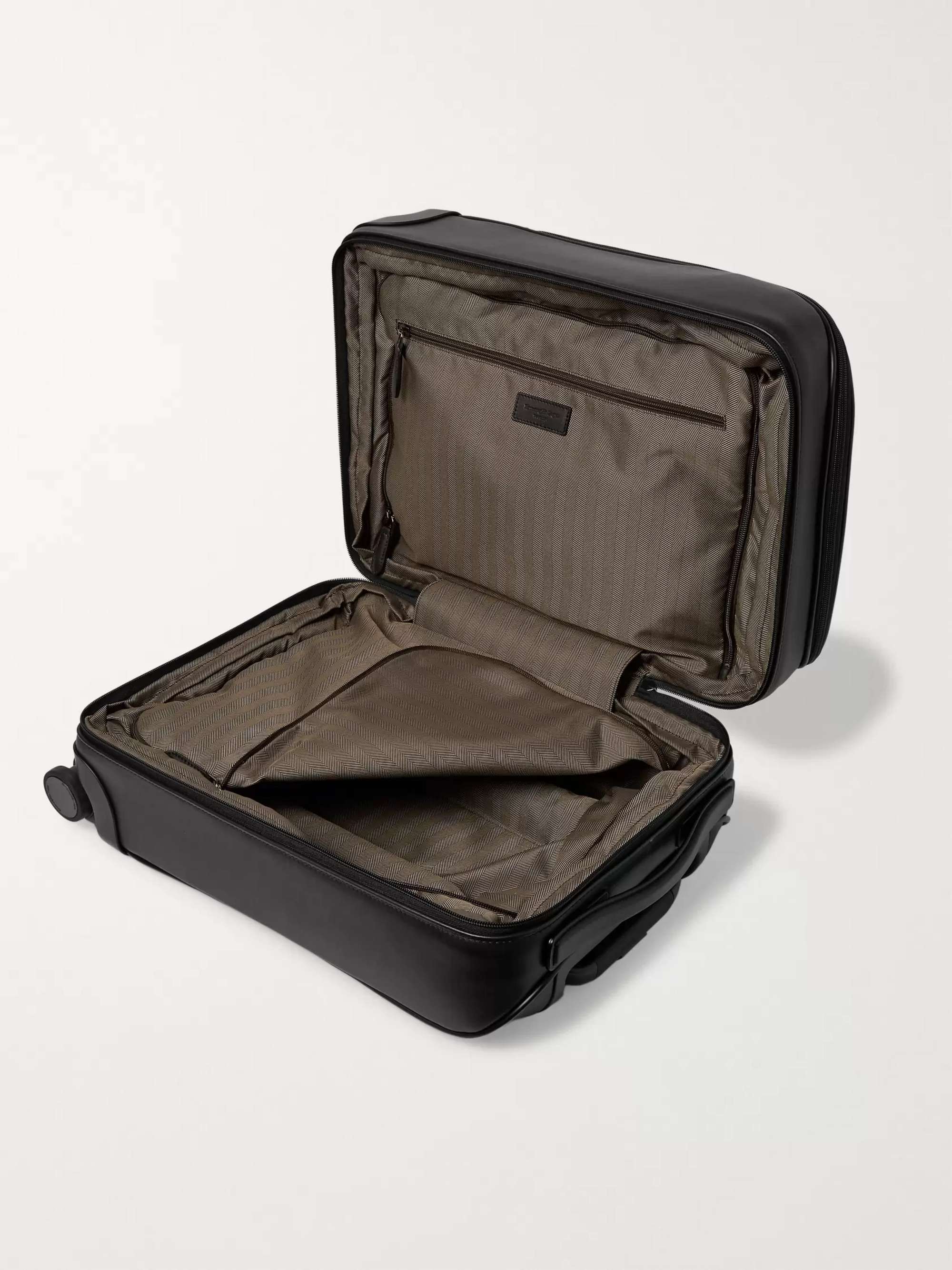 ZEGNA PelleTessuta Leather Carry-On Suitcase